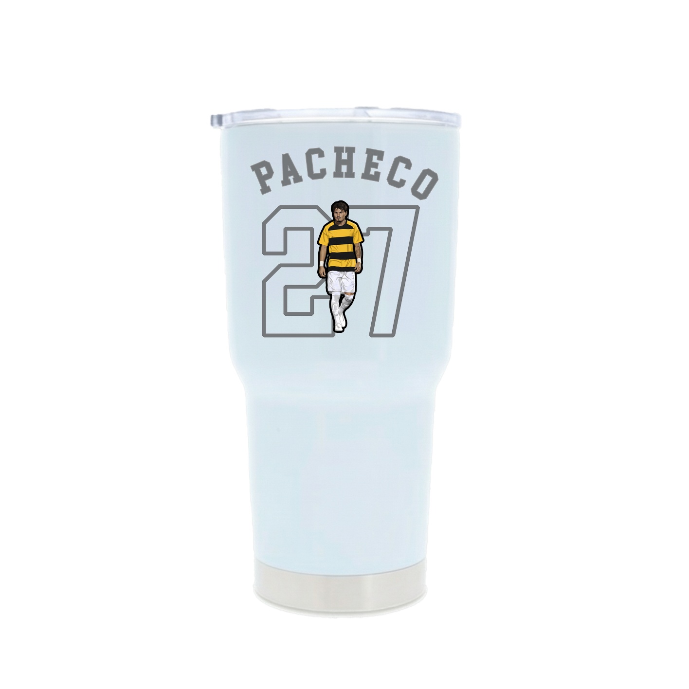 30oz Stainless Steel Tumbler — Shirsey Arch in White
