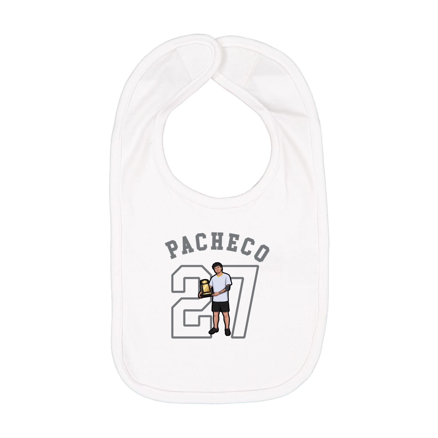 Infant Bib — Shirsey Arch in White