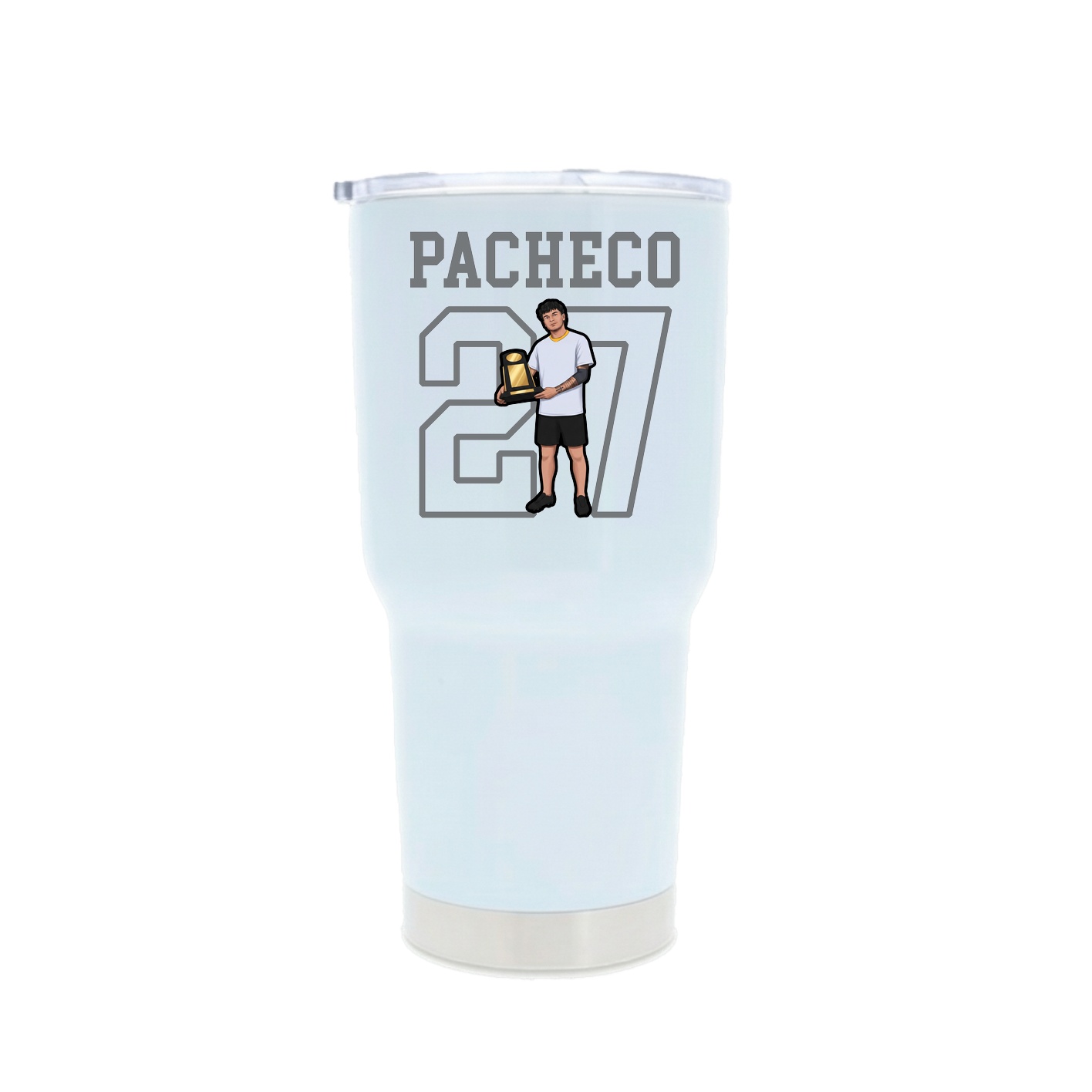 30oz Stainless Steel Tumbler — Shirsey in White