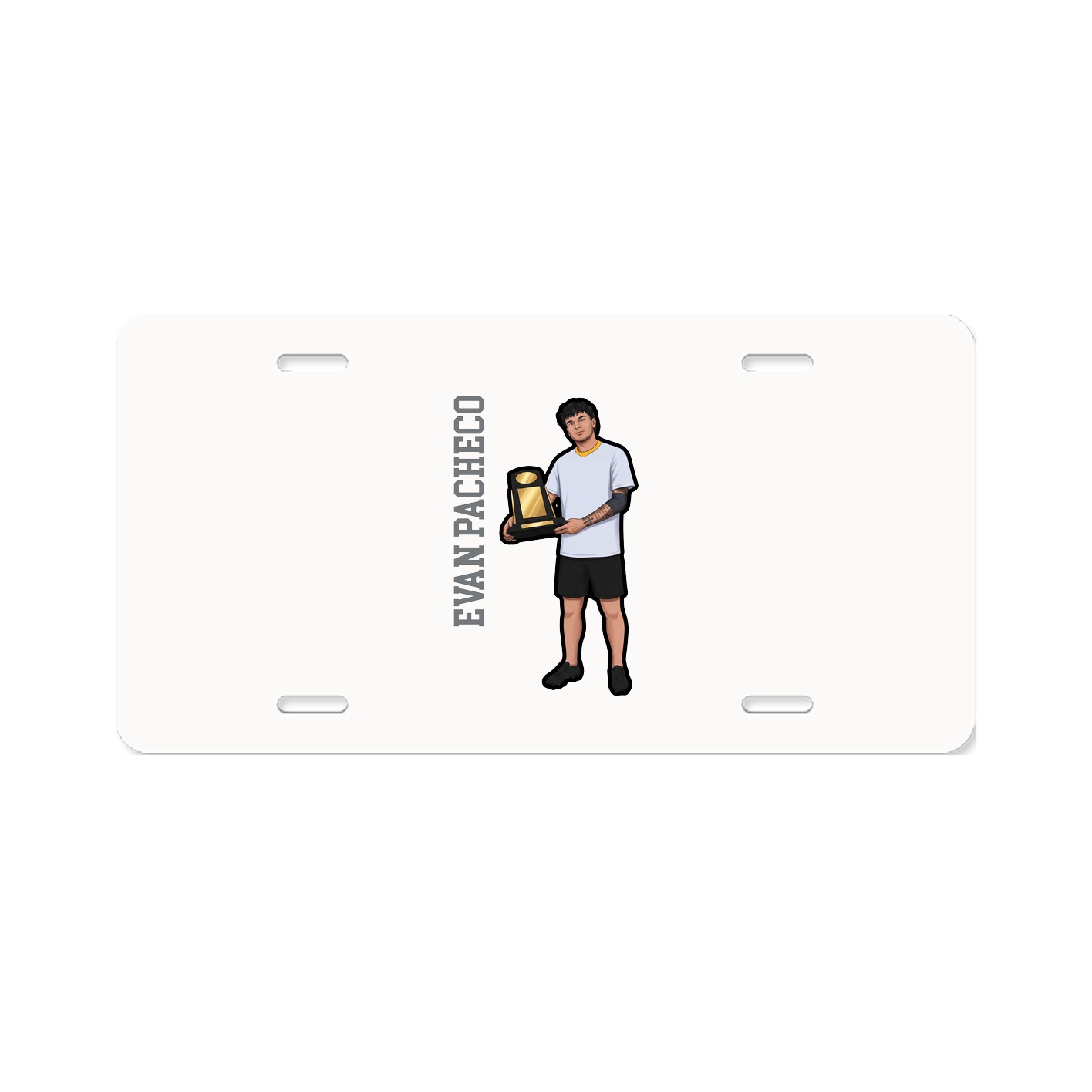 License Plate — Name Vertical in Classic