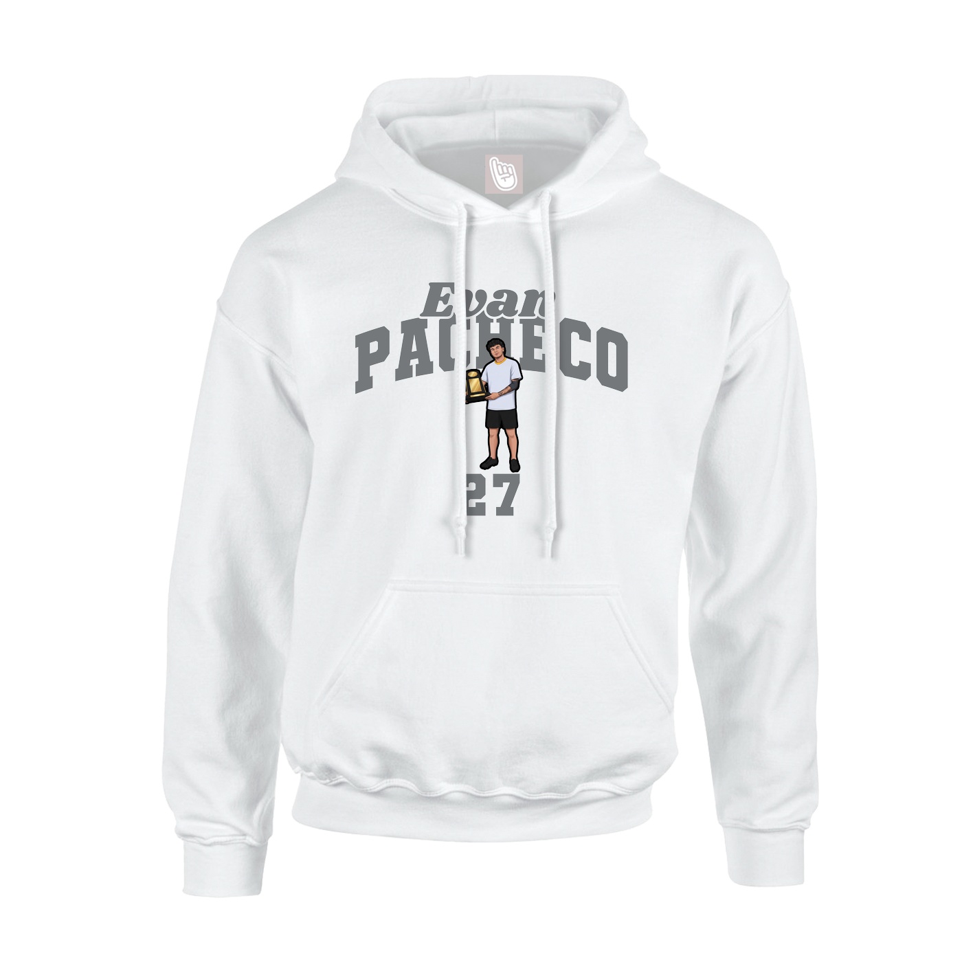 Hoodie — Signature Arch in White