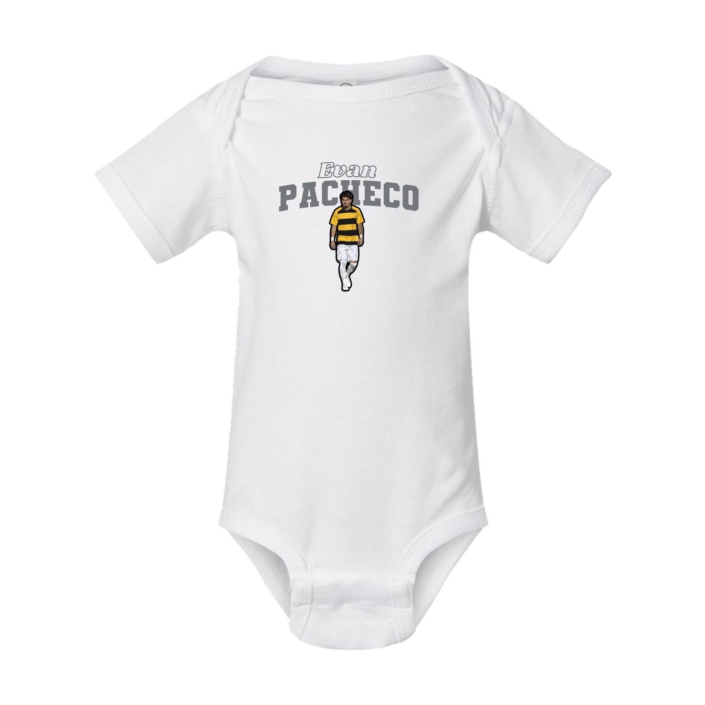 Baby Onesie — Name Arch in White