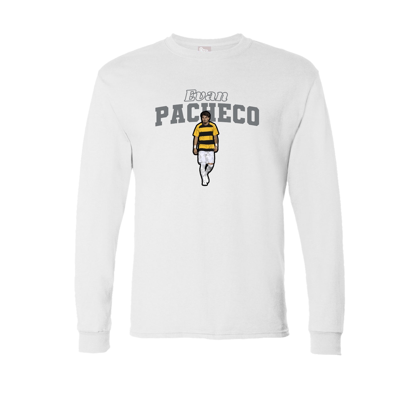 Long Sleeve Tee — Name Arch in White