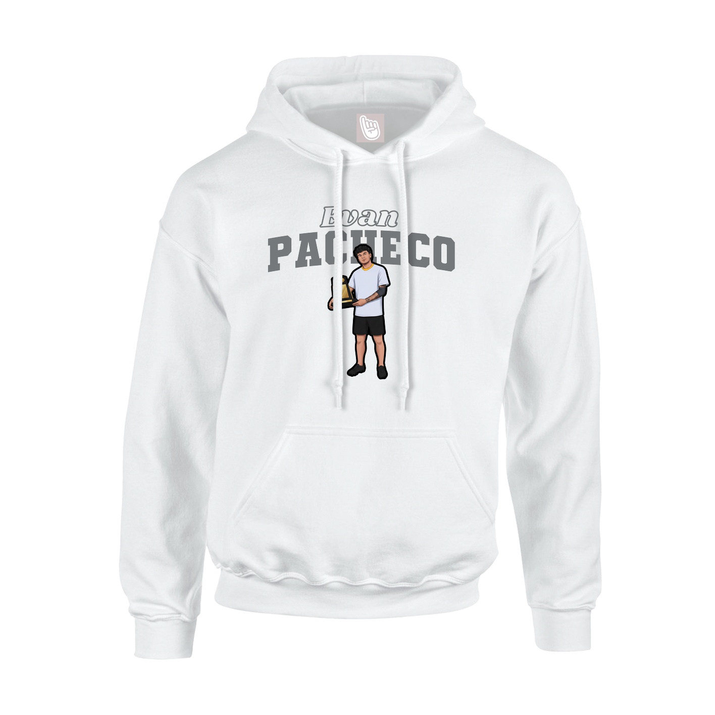 Hoodie — Name Arch in White
