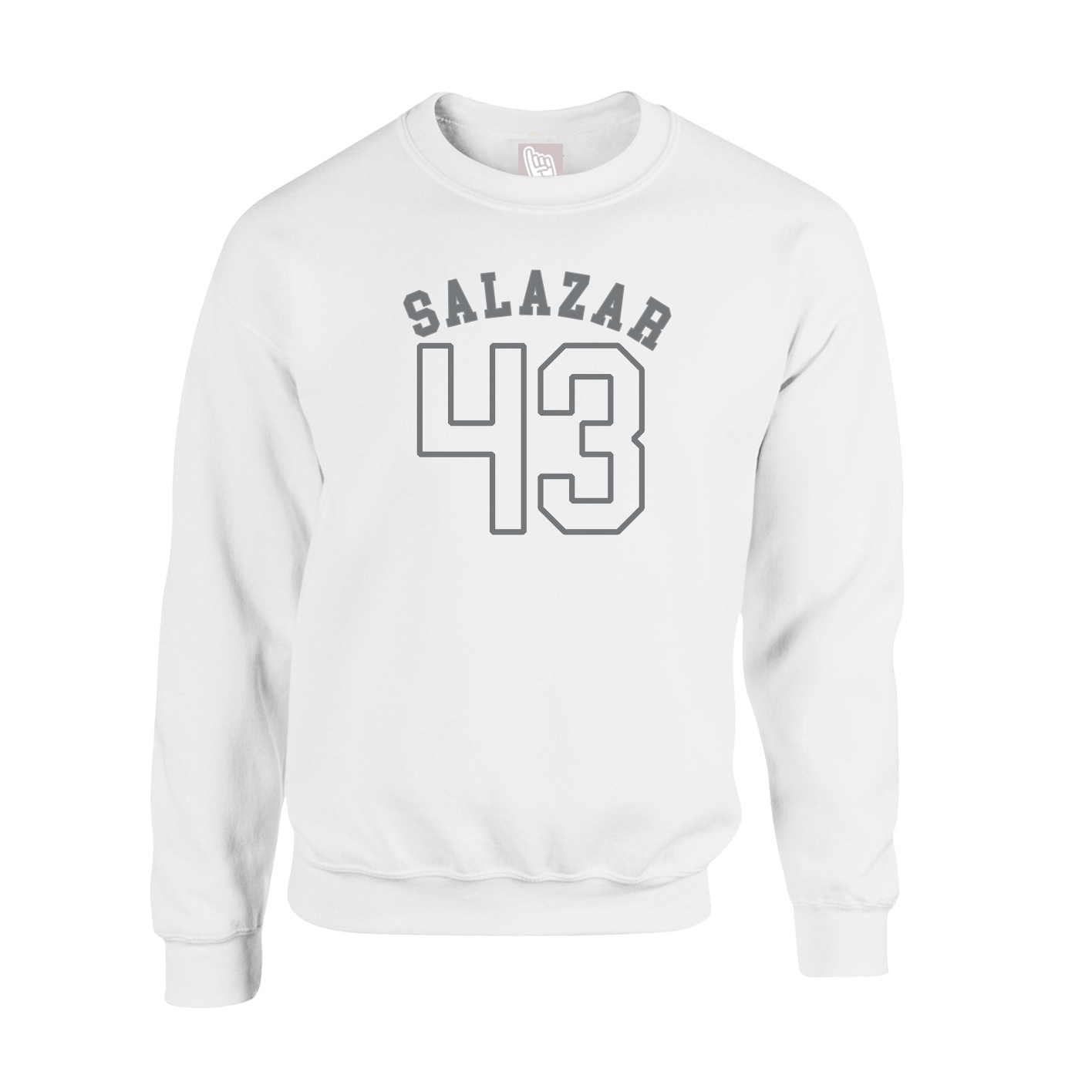 Fleece Crew — Shirsey Arch in White