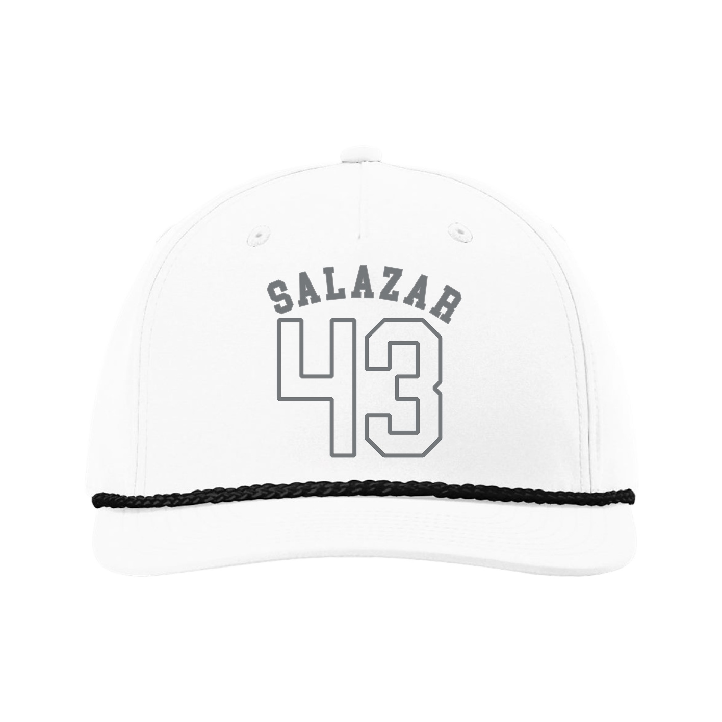 Five-Panel Classic Rope Cap — Shirsey Arch in White