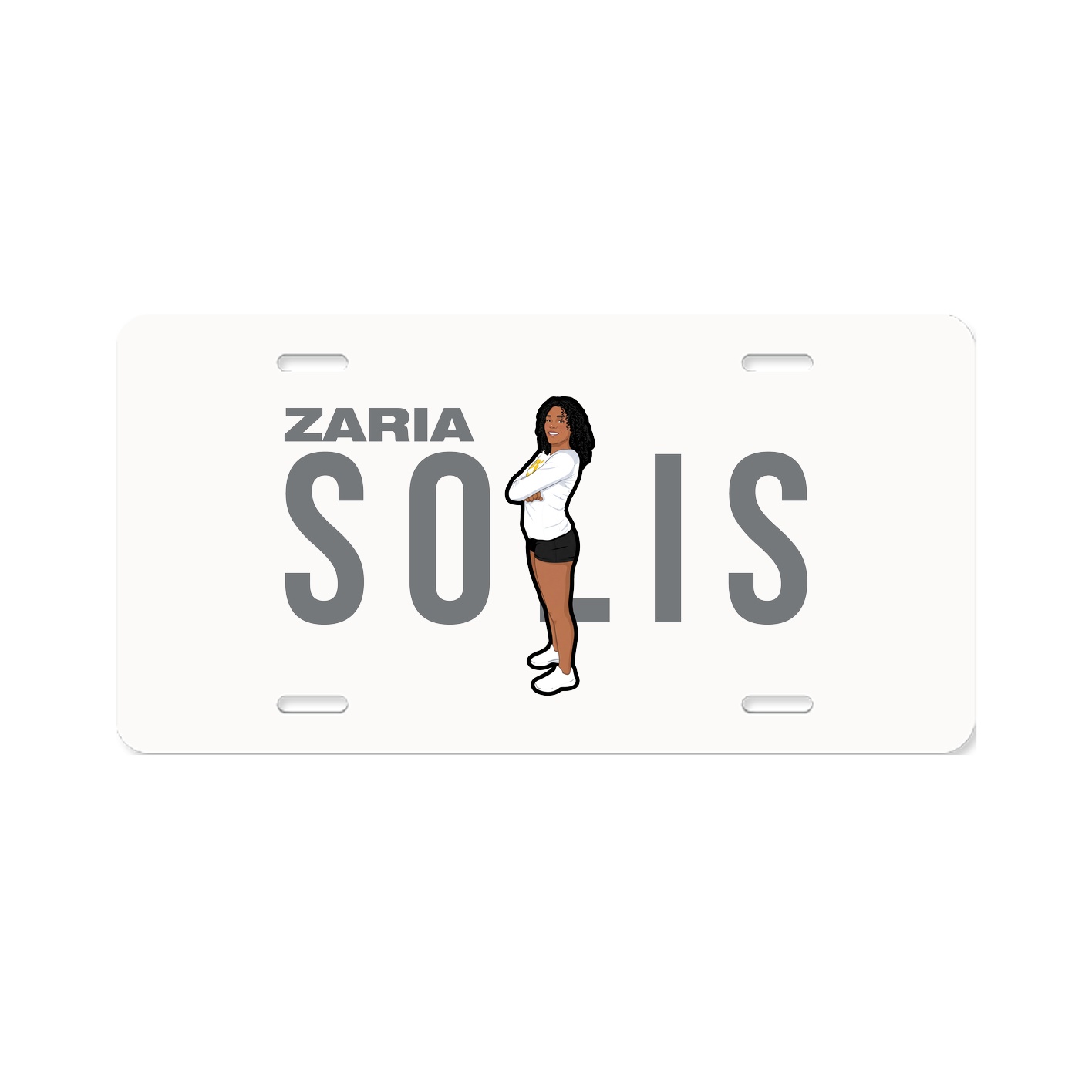License Plate — Player Name in Classic