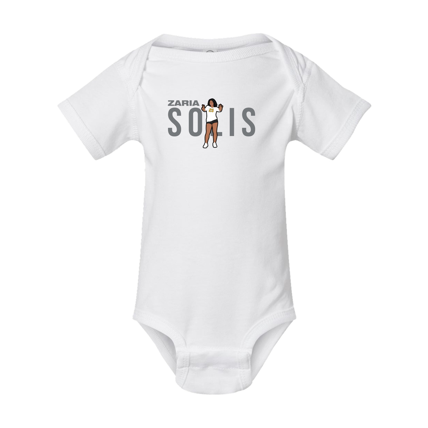 Baby Onesie — Player Name in White