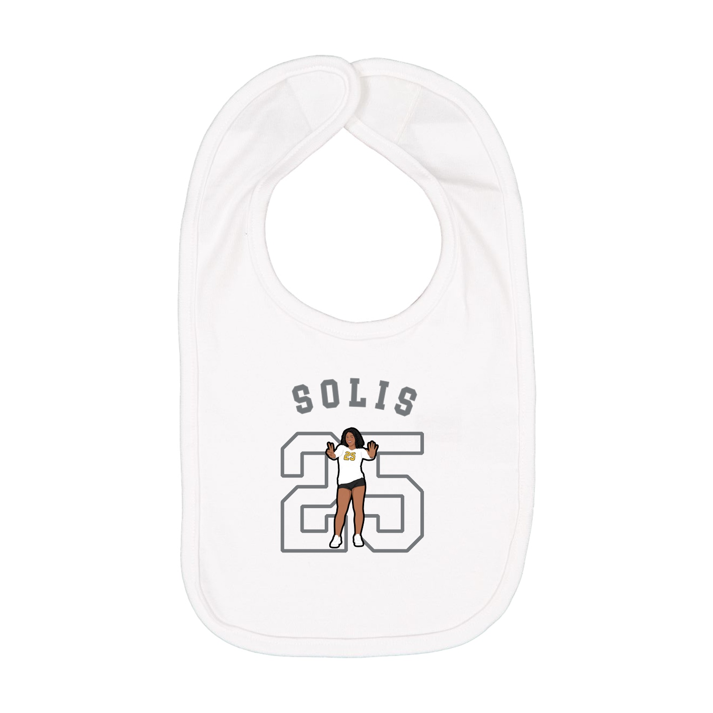 Infant Bib — Shirsey Arch in White