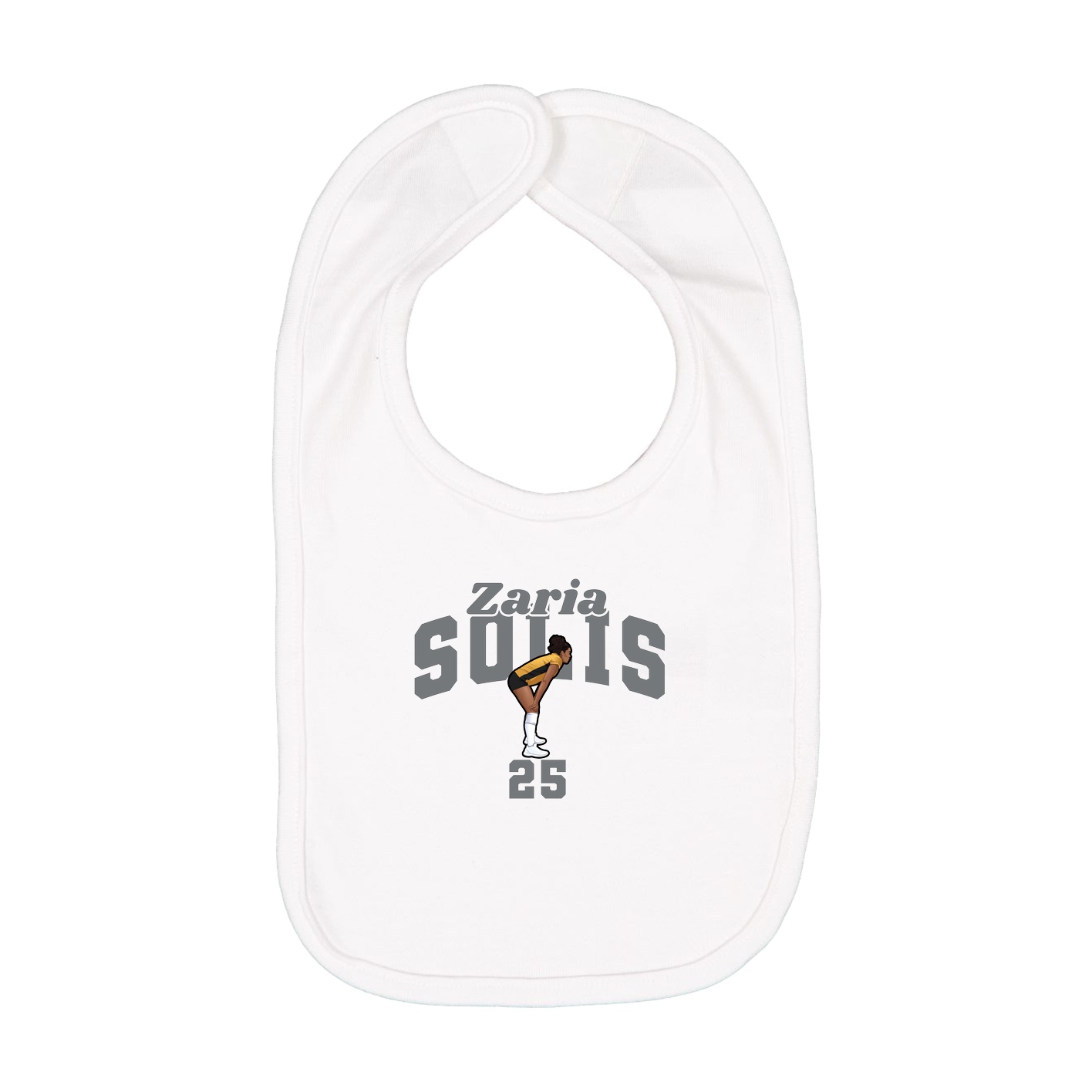 Infant Bib — Signature Arch in White