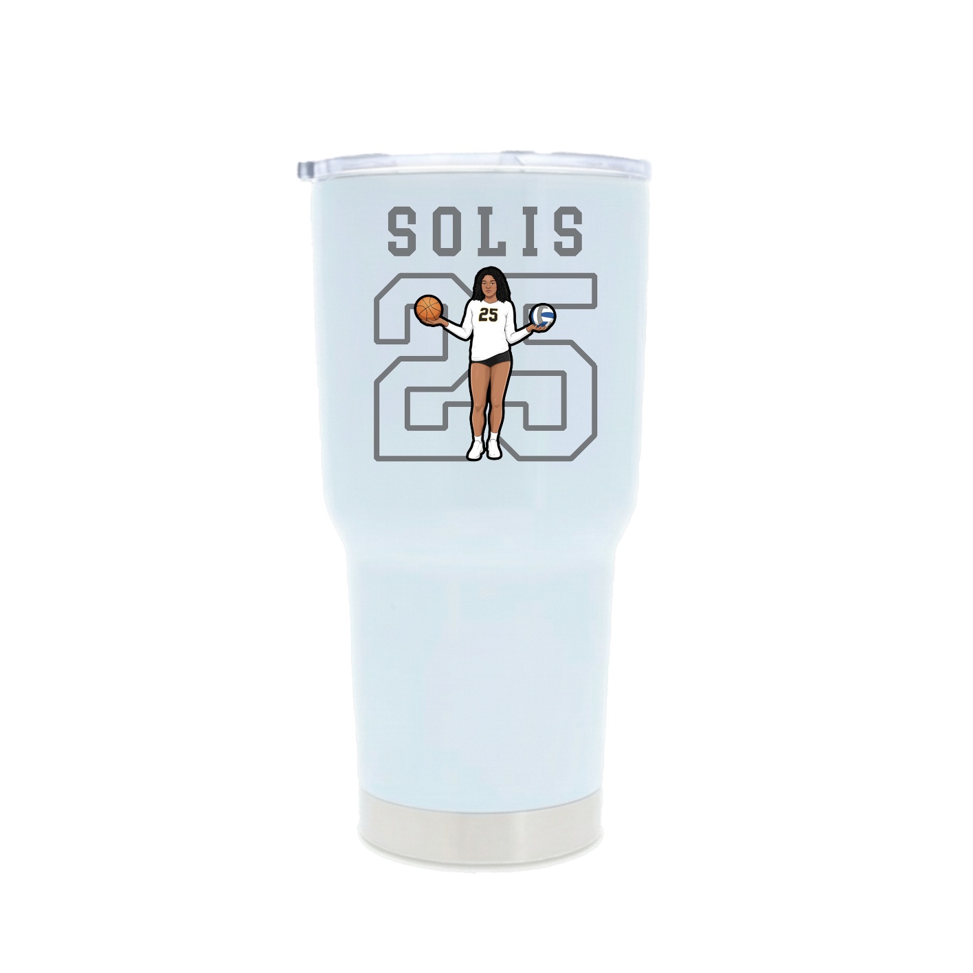 30oz Stainless Steel Tumbler — Shirsey in White