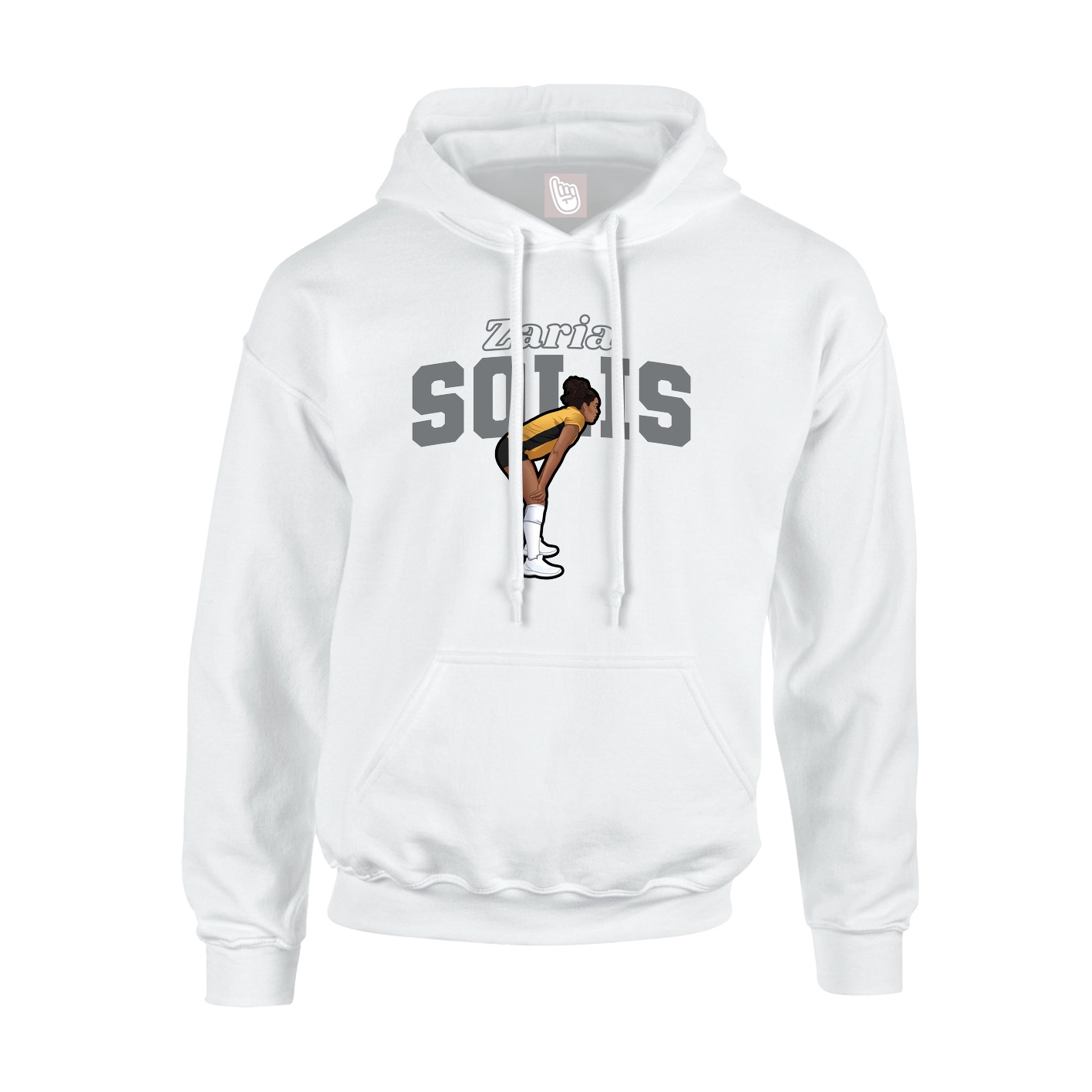 Hoodie — Name Arch in White
