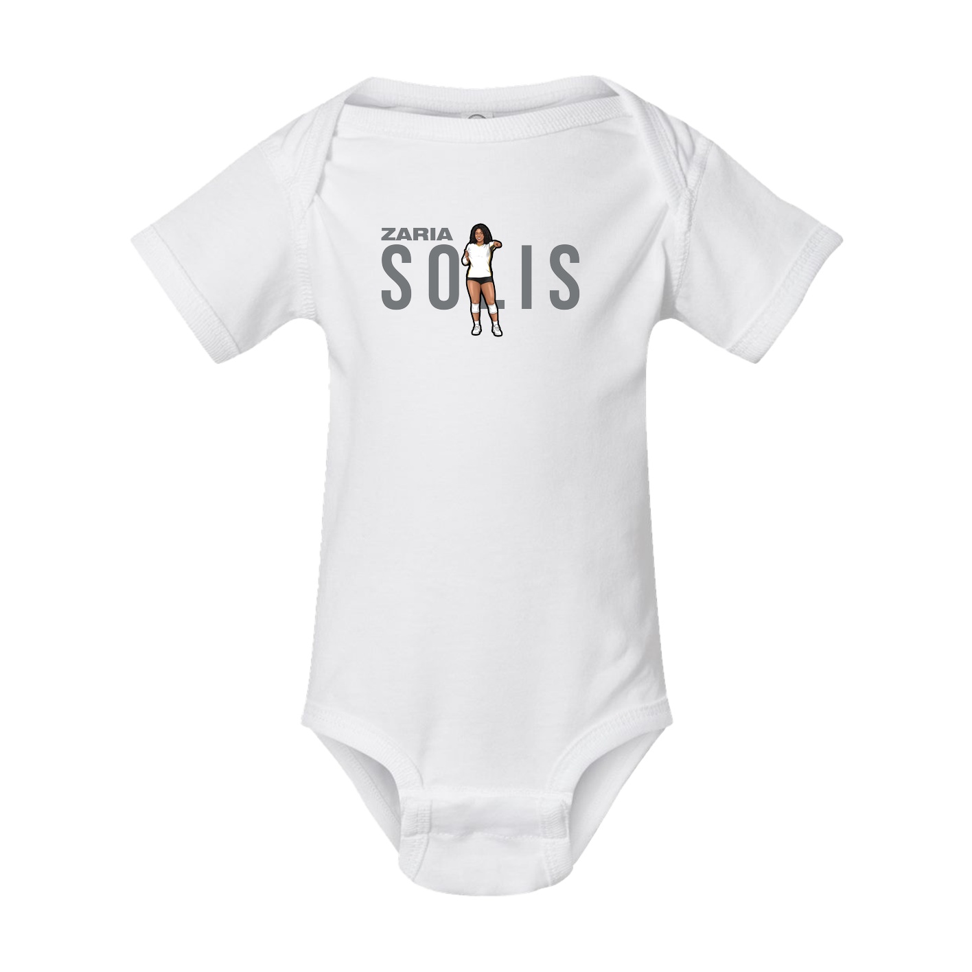 Baby Onesie — Player Name in White