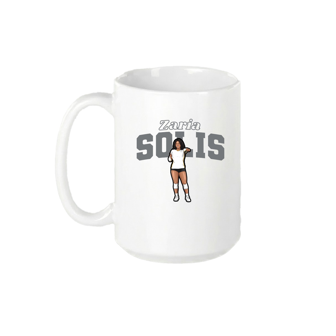 15oz Coffee Mug — Name Arch in White