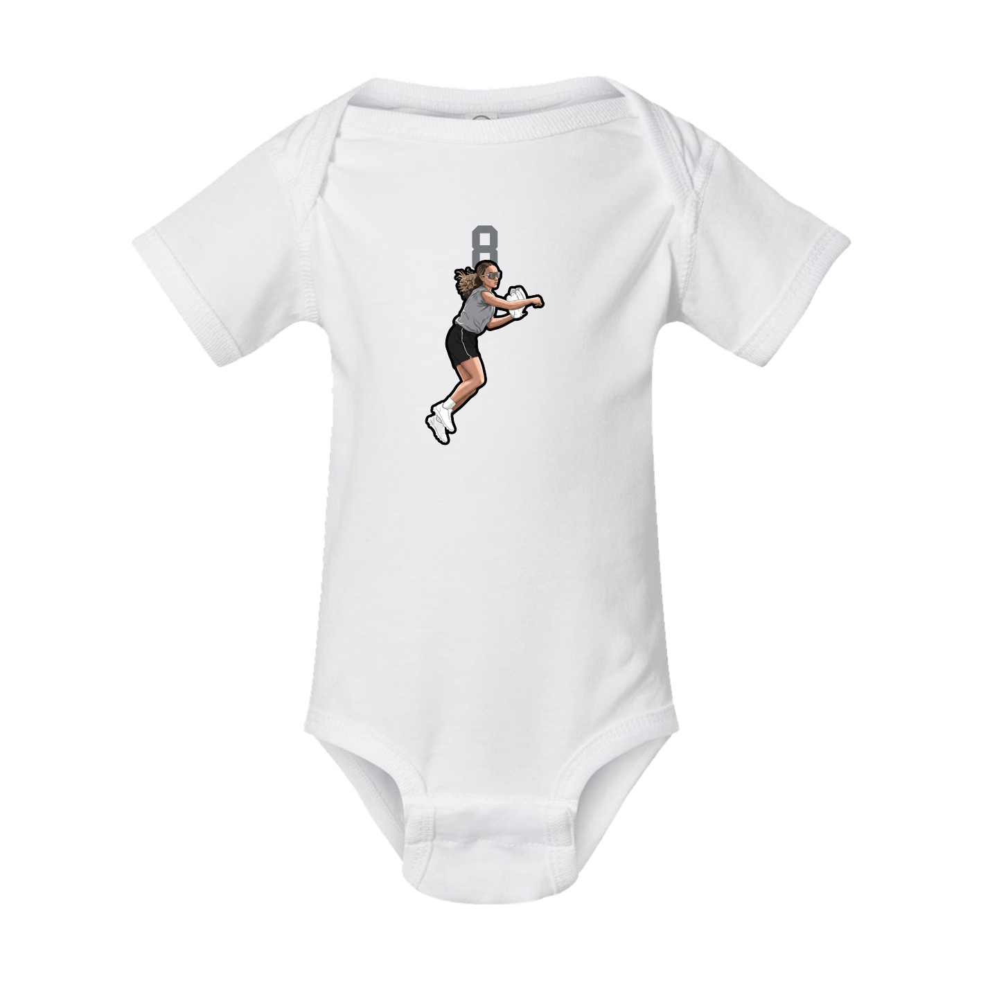 Baby Onesie — Number Top in White