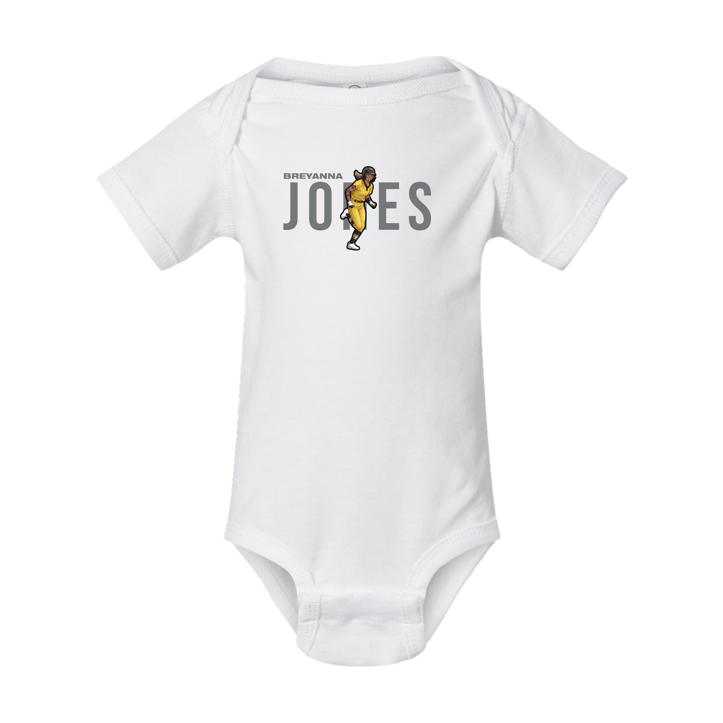 Baby Onesie — Player Name in White