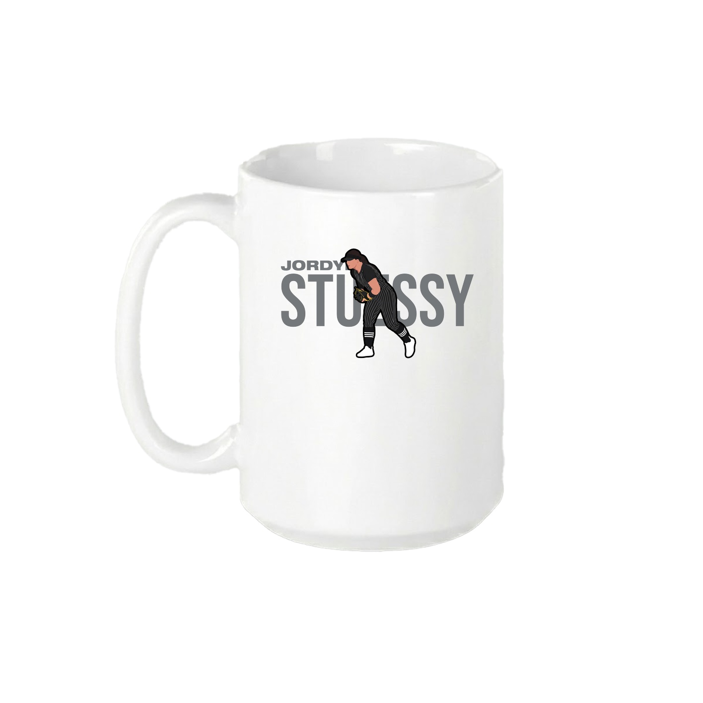 15oz Coffee Mug — Player Name in White
