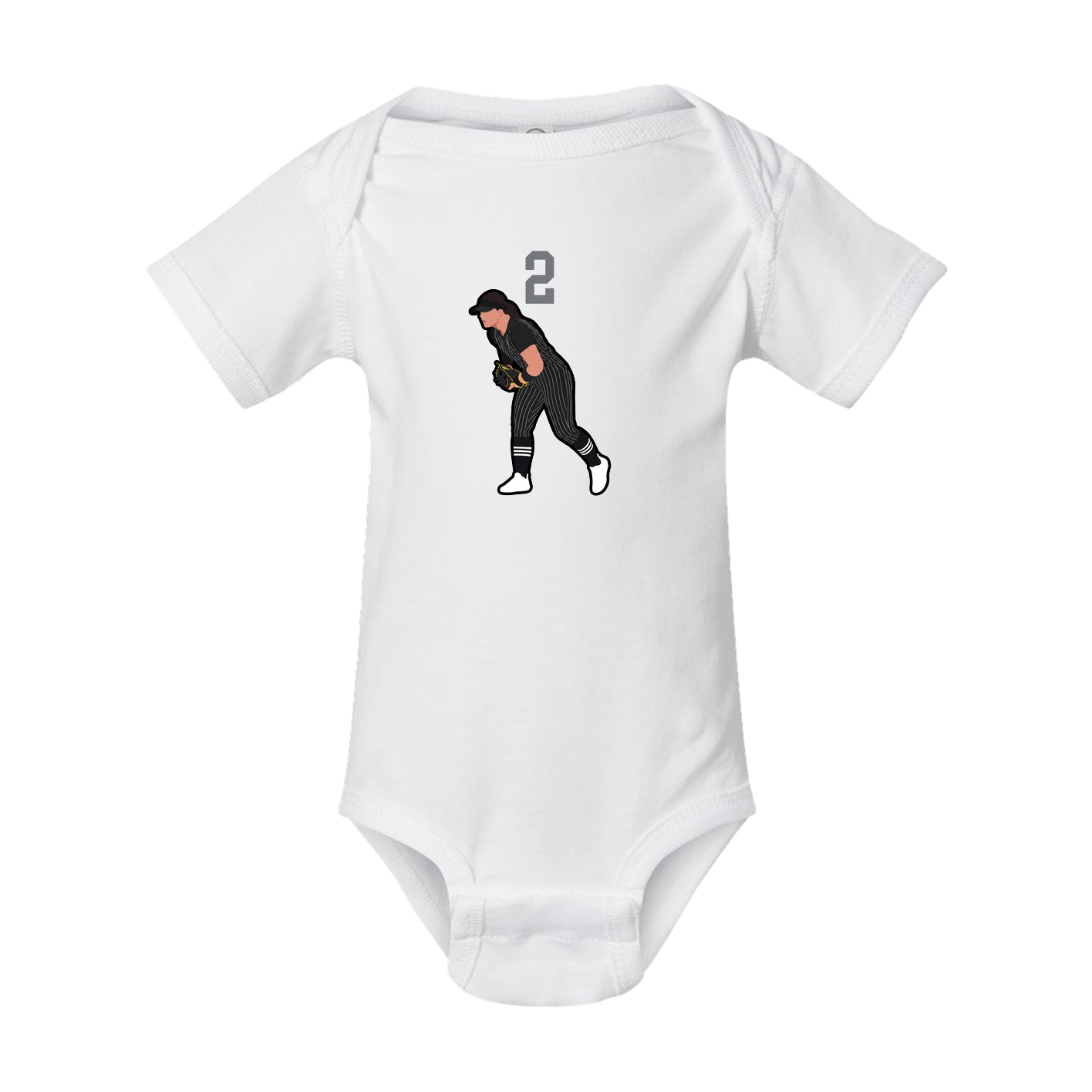 Baby Onesie — Number Top in White