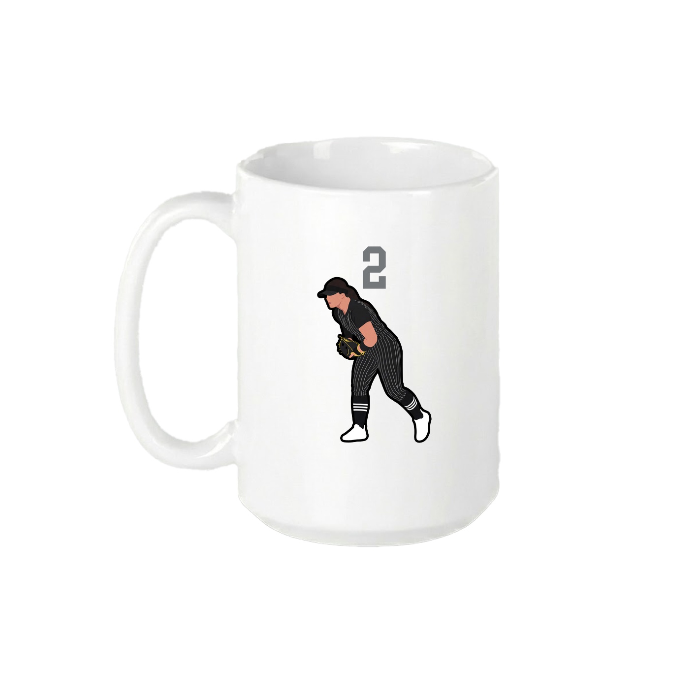 15oz Coffee Mug — Number Top in White