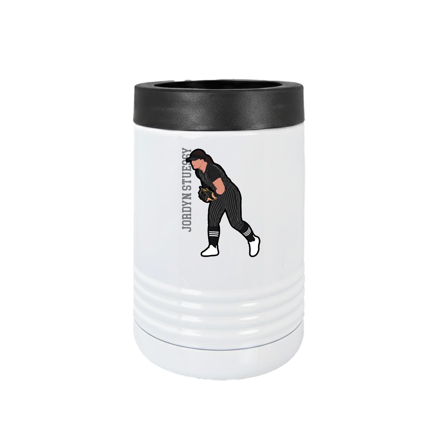 Beverage Holder — Name Vertical in White