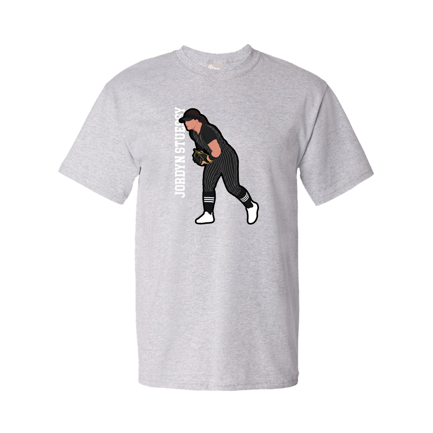 Tee — Name Vertical in Grey