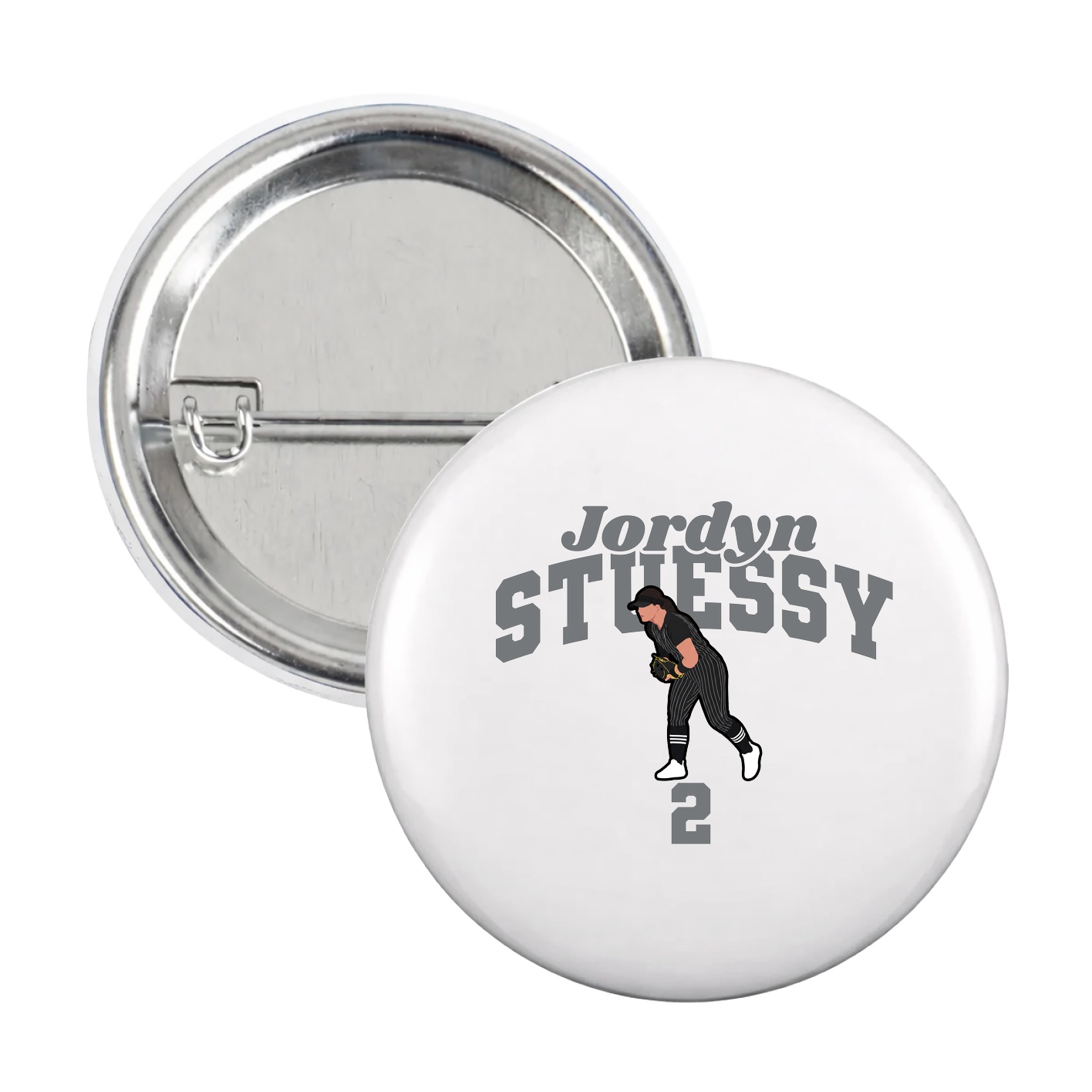 Game Day Button — Signature Arch in White