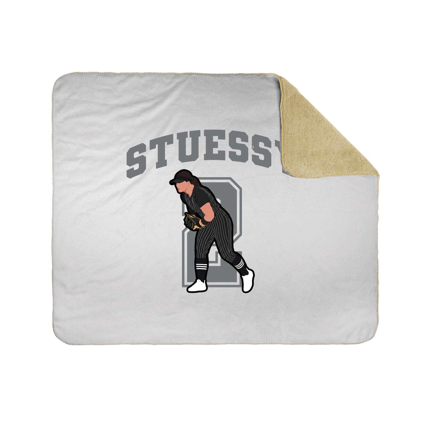 Throw Blanket — Number in White