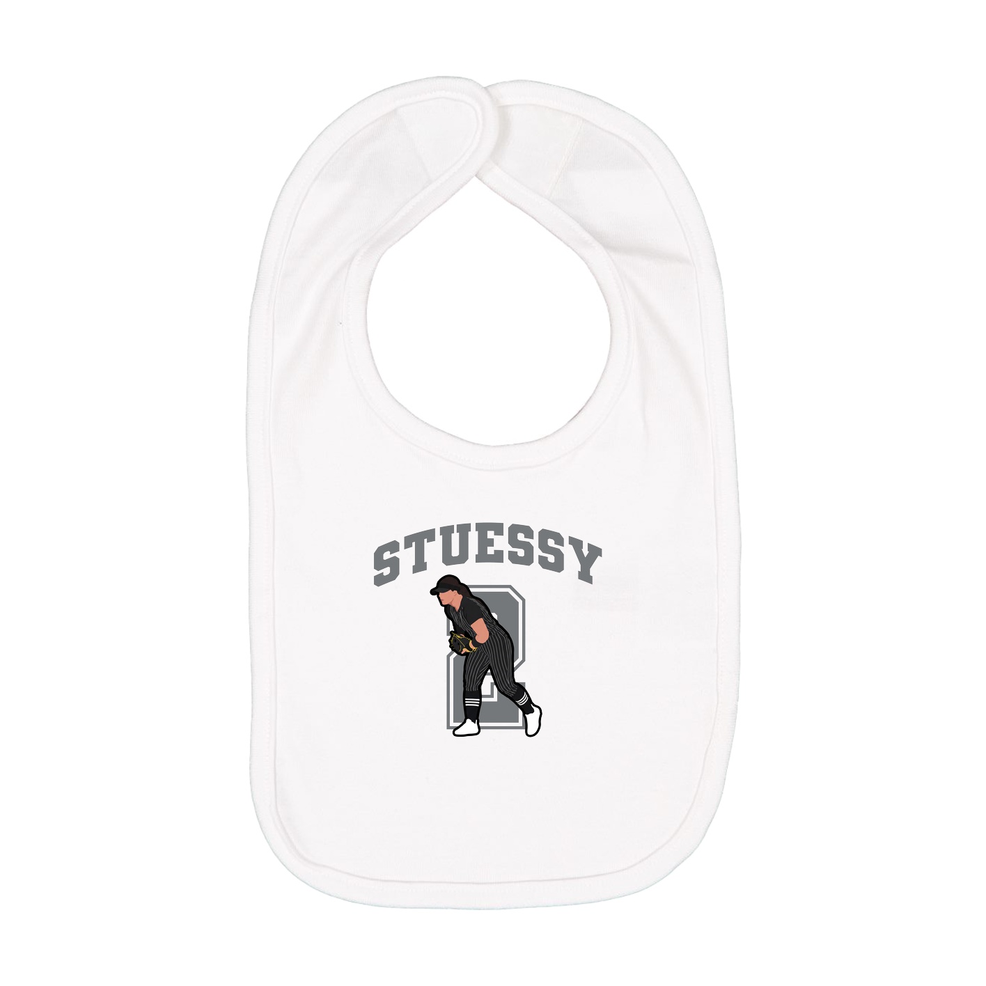 Infant Bib — Number in White