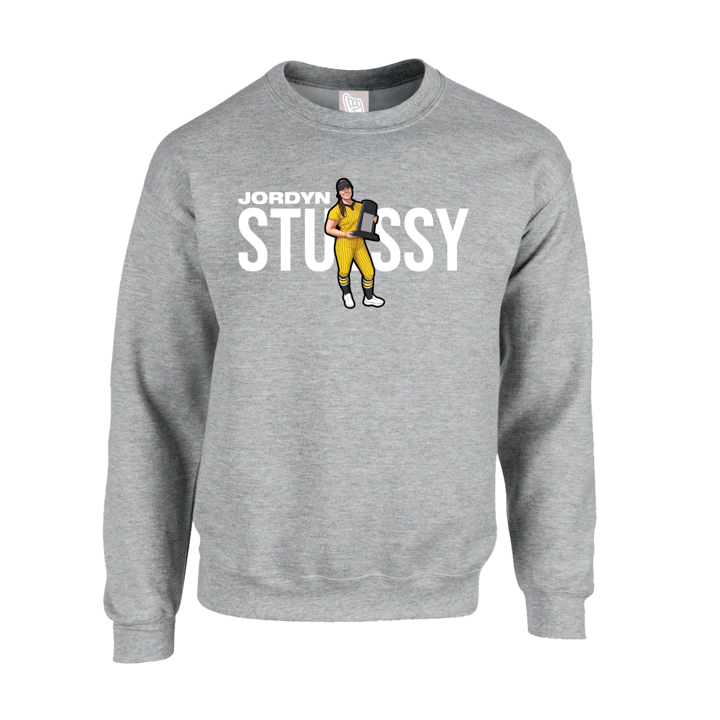 Fleece Crew — Player Name in Grey
