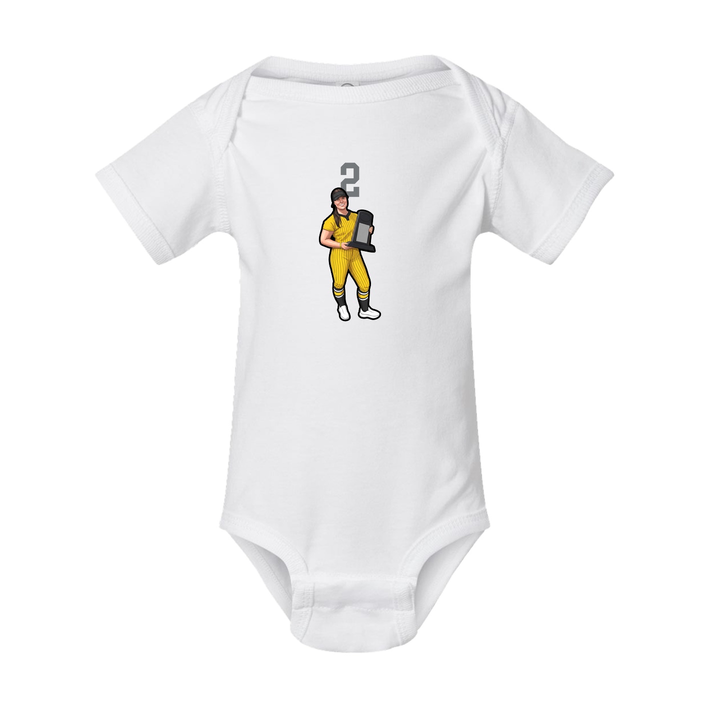 Baby Onesie — Number Top in White