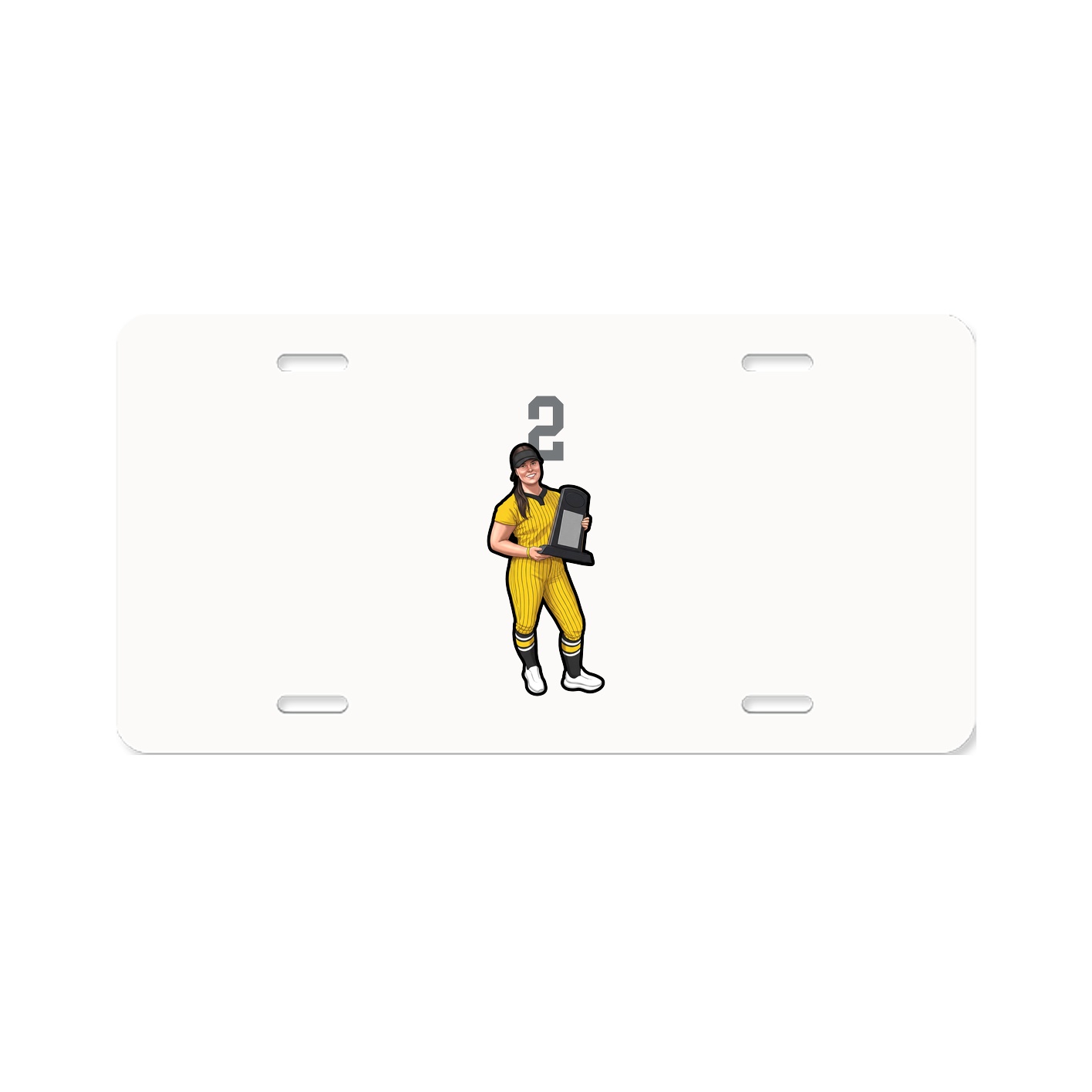 License Plate — Number Top in Classic