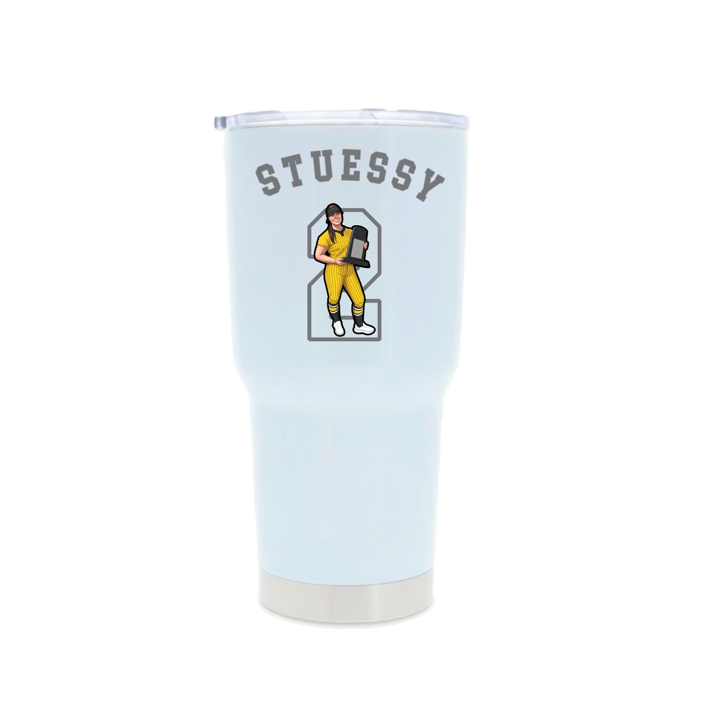 30oz Stainless Steel Tumbler — Shirsey Arch in White