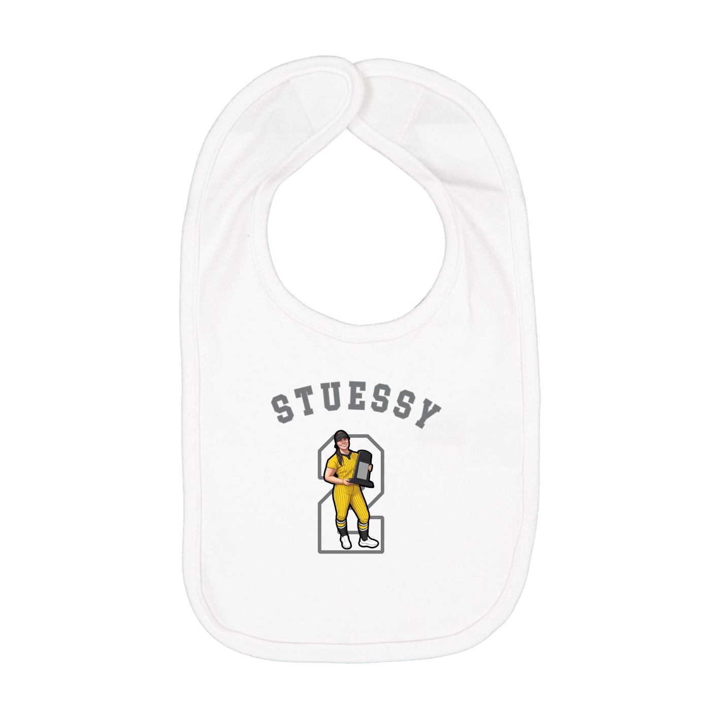 Infant Bib — Shirsey Arch in White