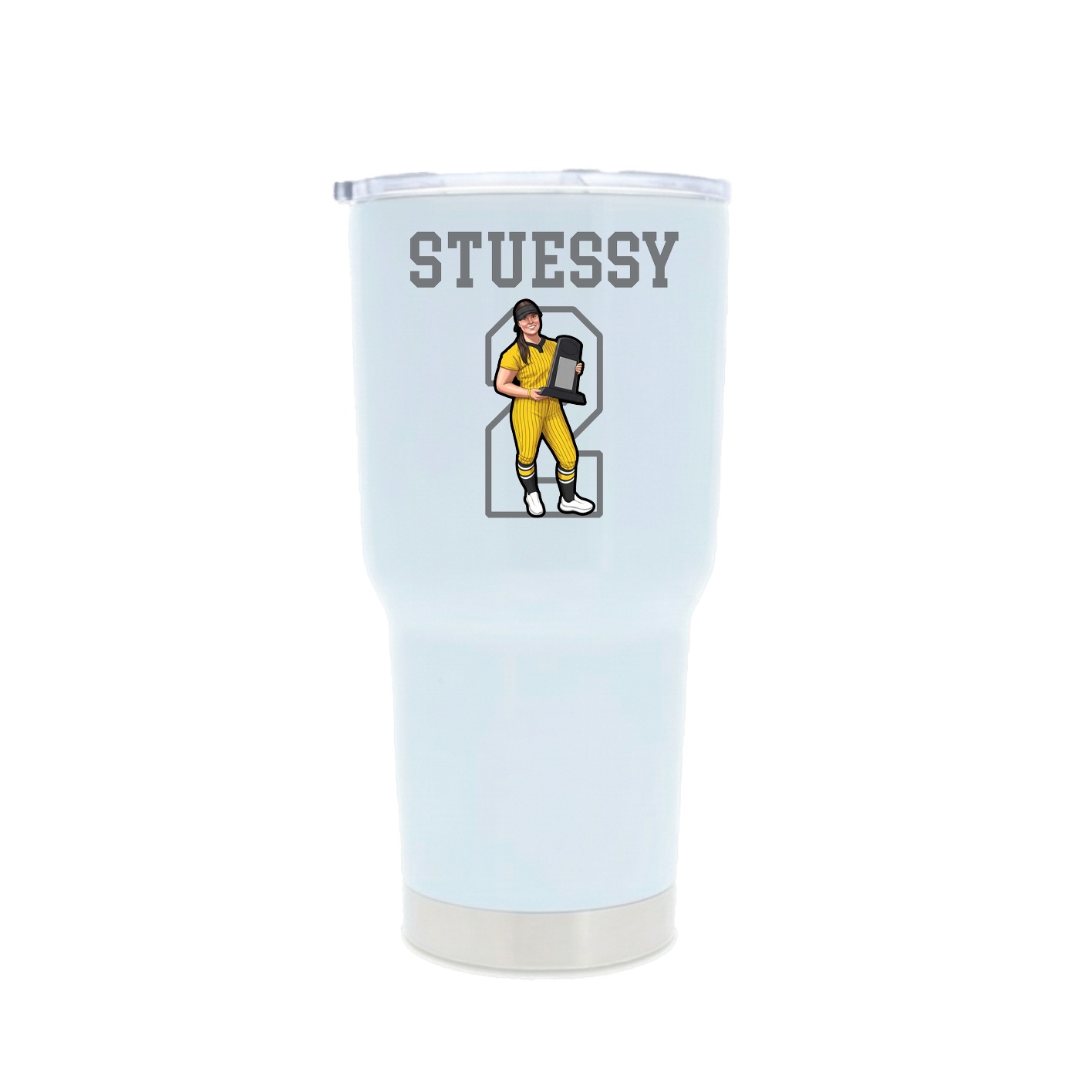 30oz Stainless Steel Tumbler — Shirsey in White
