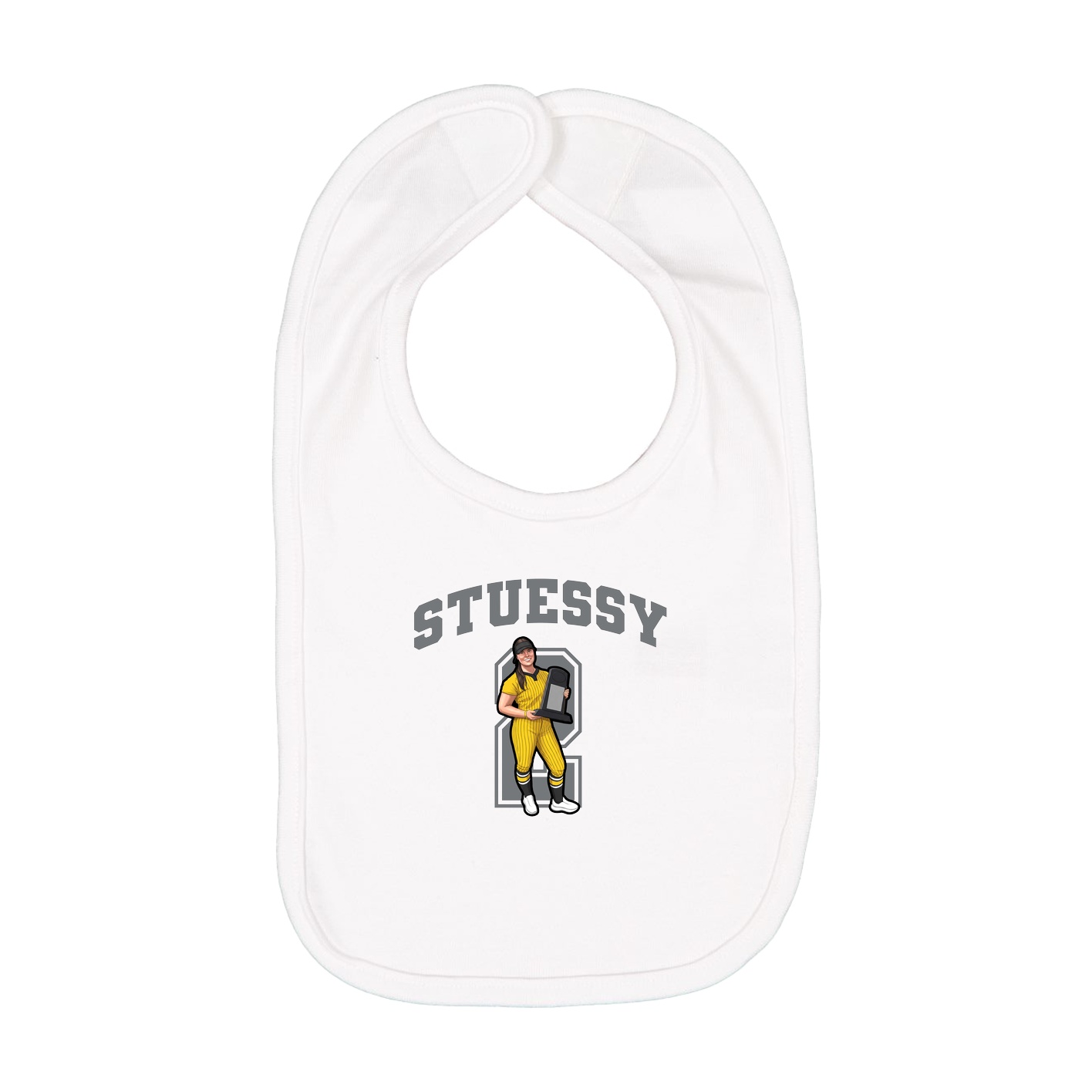 Infant Bib — Number in White