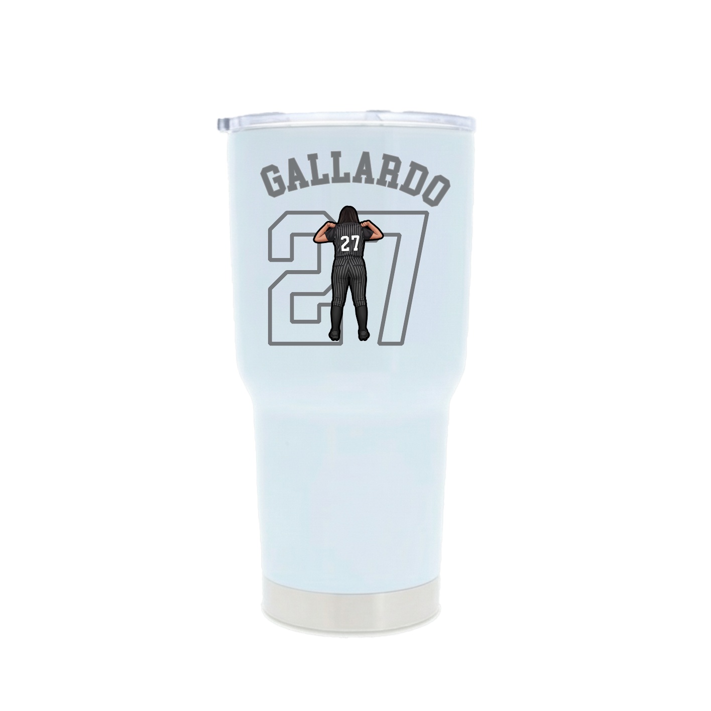 30oz Stainless Steel Tumbler — Shirsey Arch in White