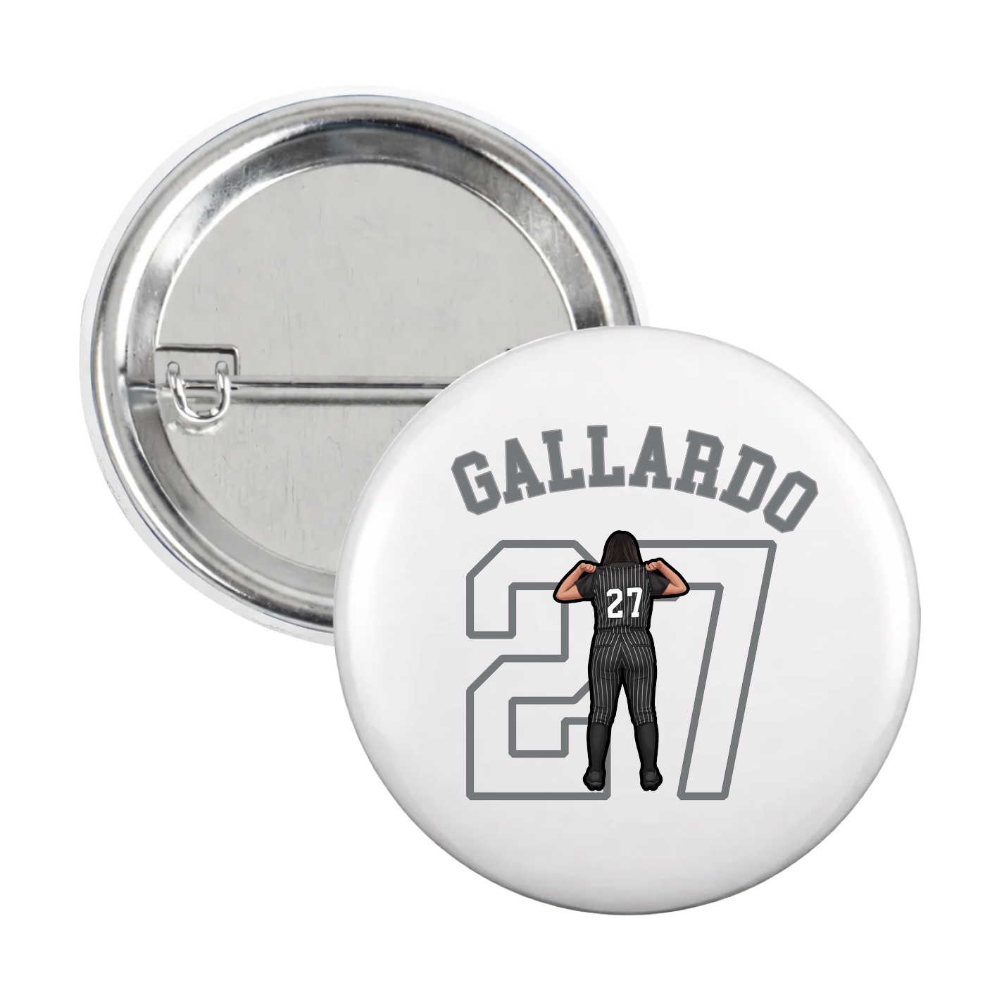 Game Day Button — Shirsey Arch in White