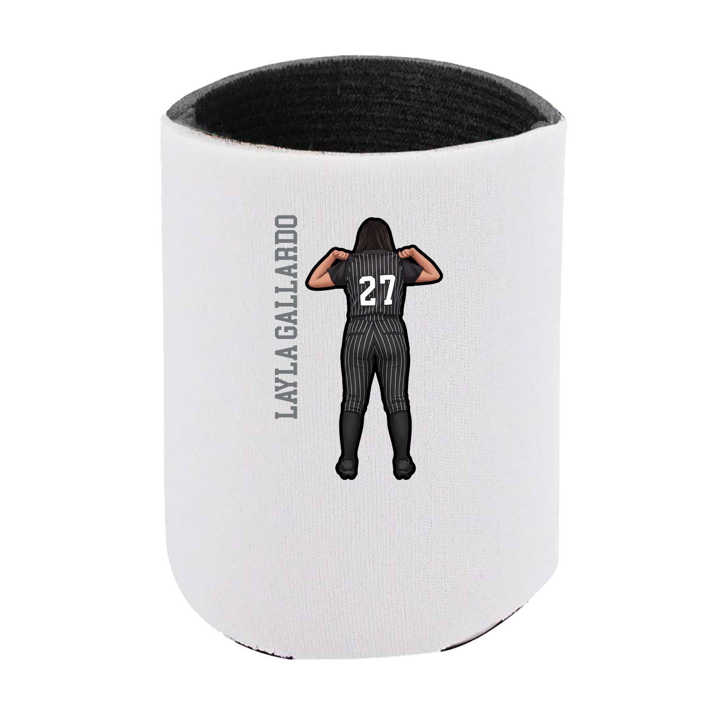 Can Holder — Name Vertical in White
