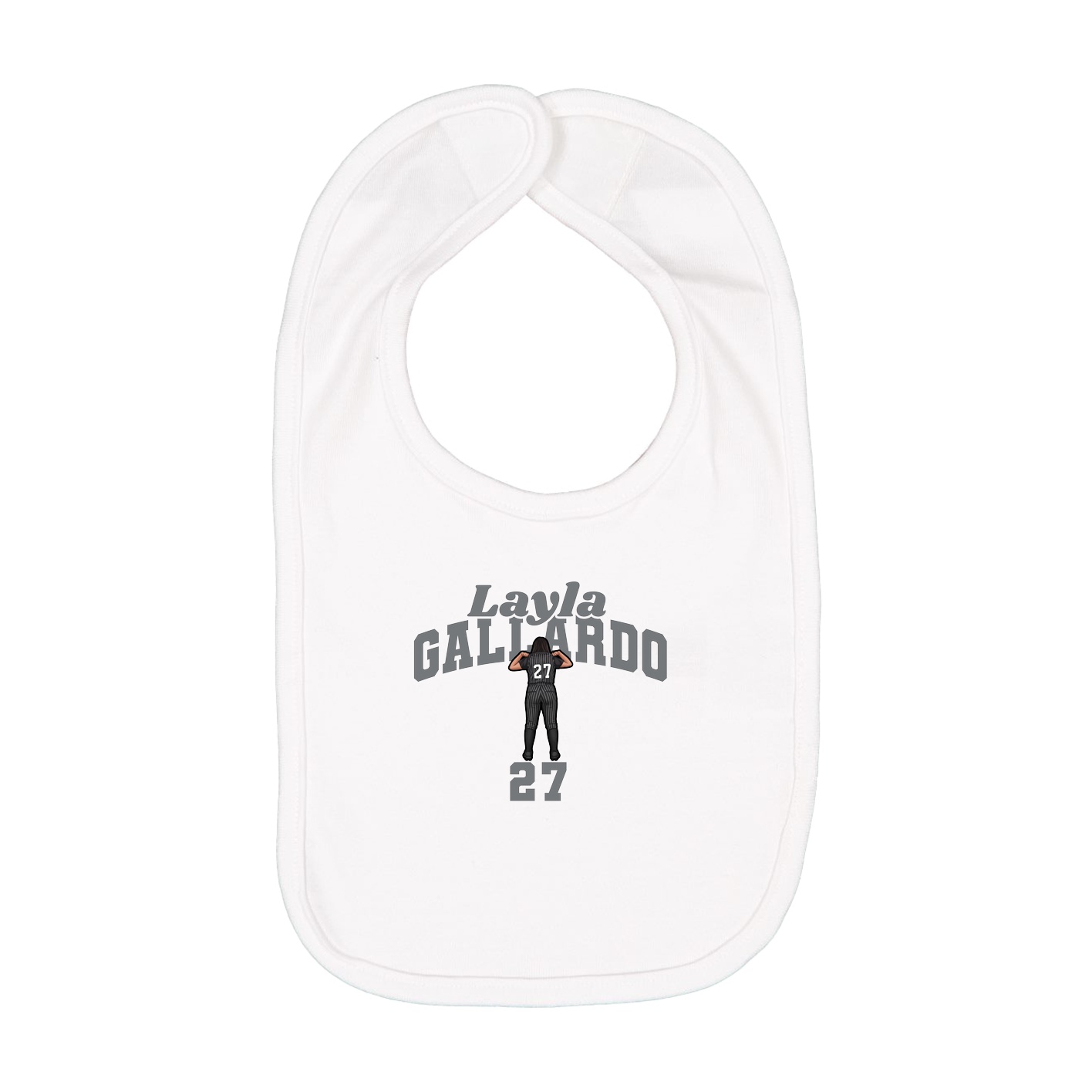 Infant Bib — Signature Arch in White