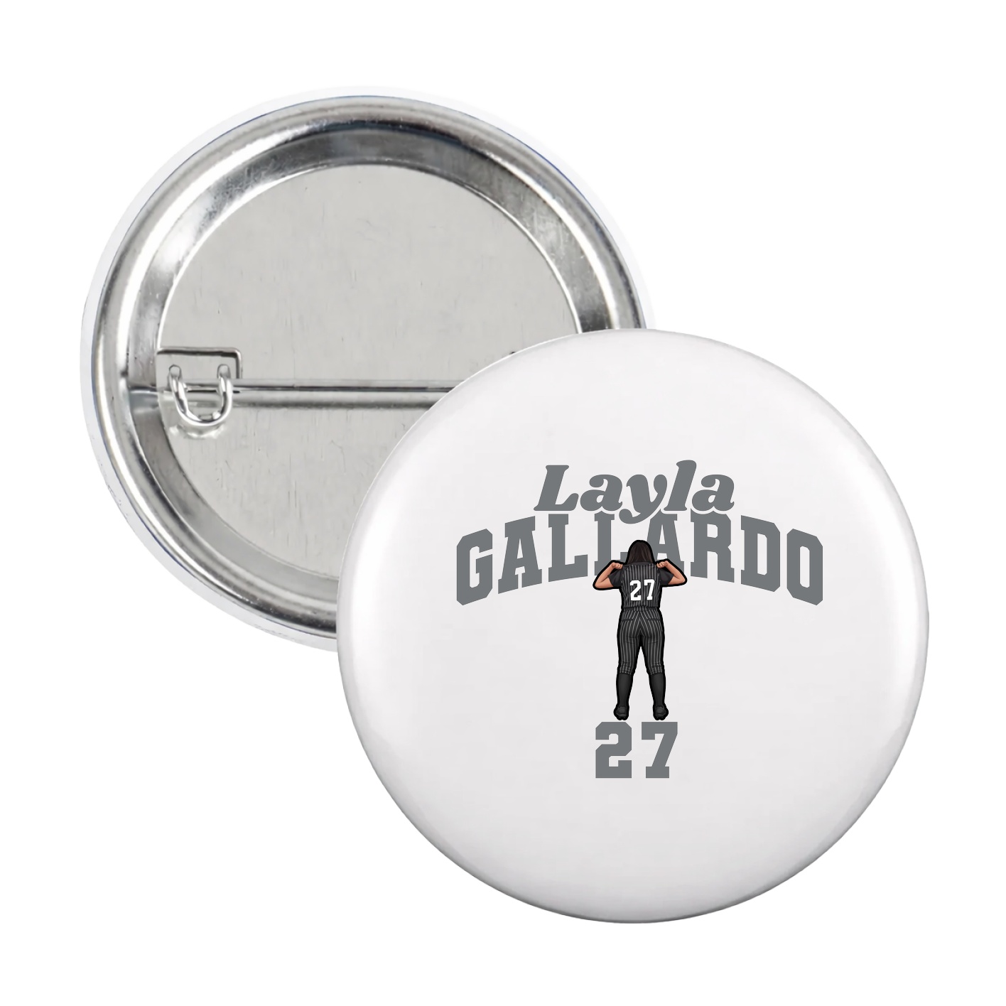 Game Day Button — Signature Arch in White