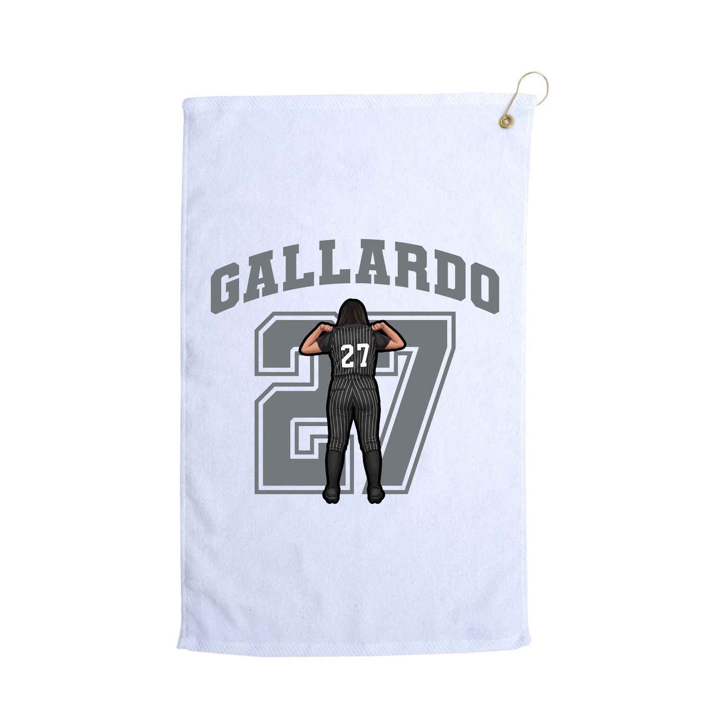 Golf Towel — Number in White