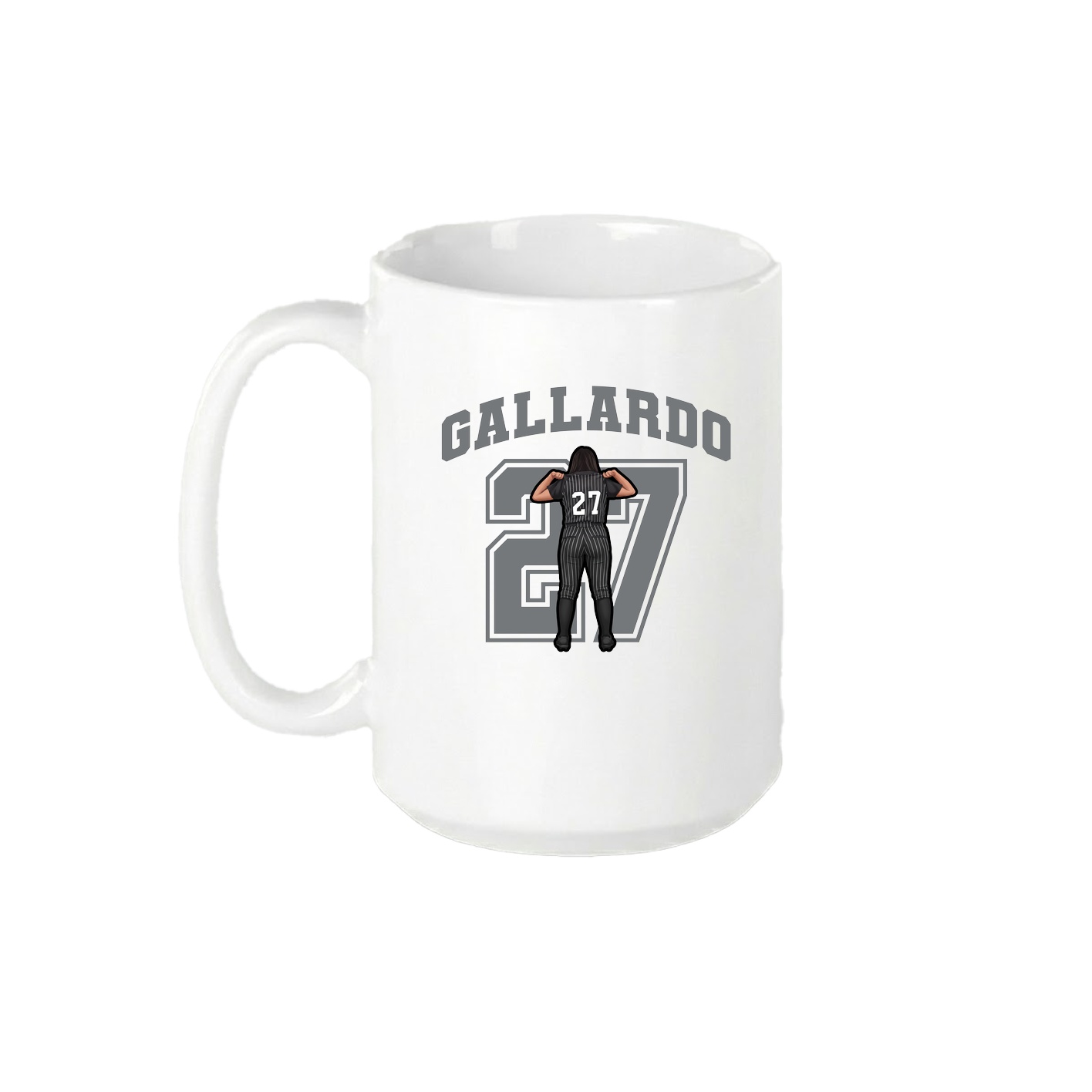 15oz Coffee Mug — Number in White