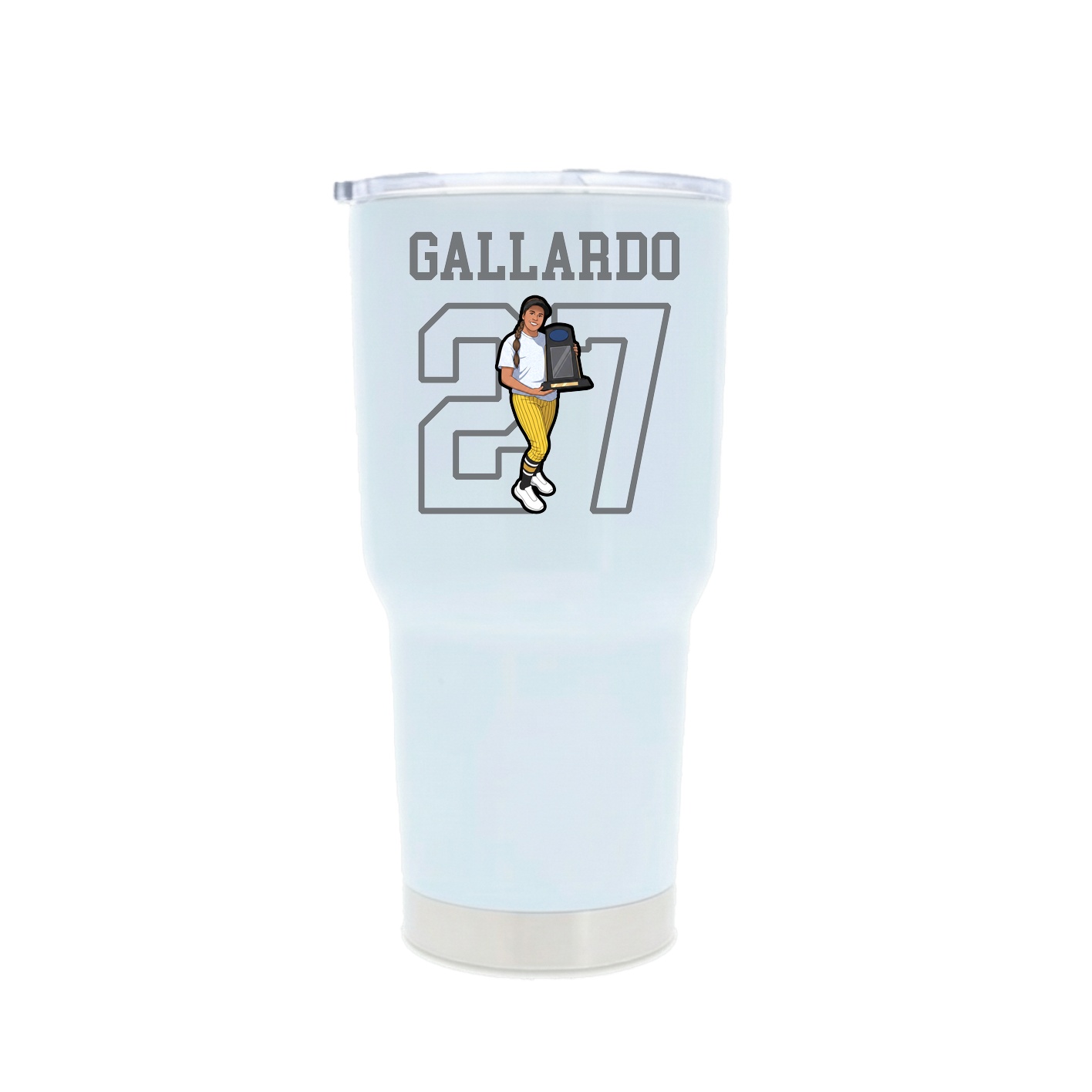 30oz Stainless Steel Tumbler — Shirsey in White