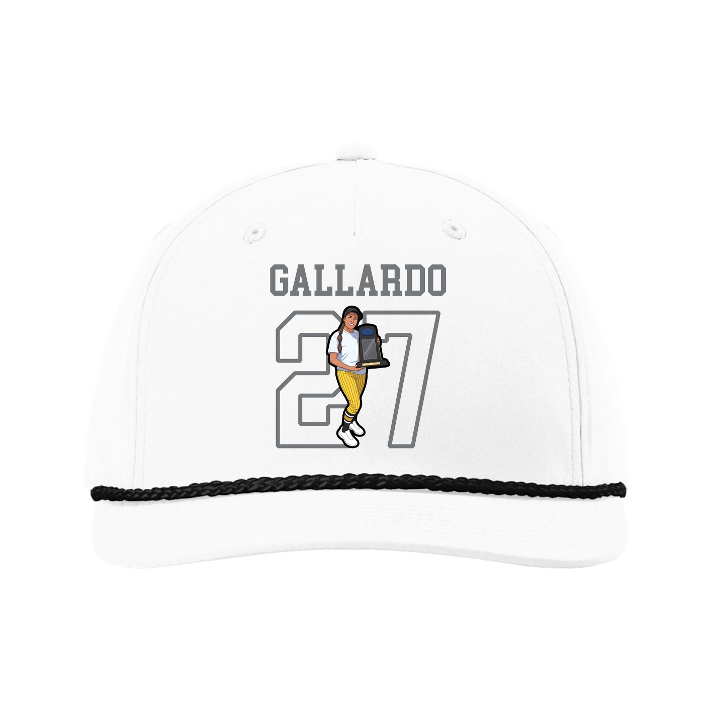 Five-Panel Classic Rope Cap — Shirsey in White