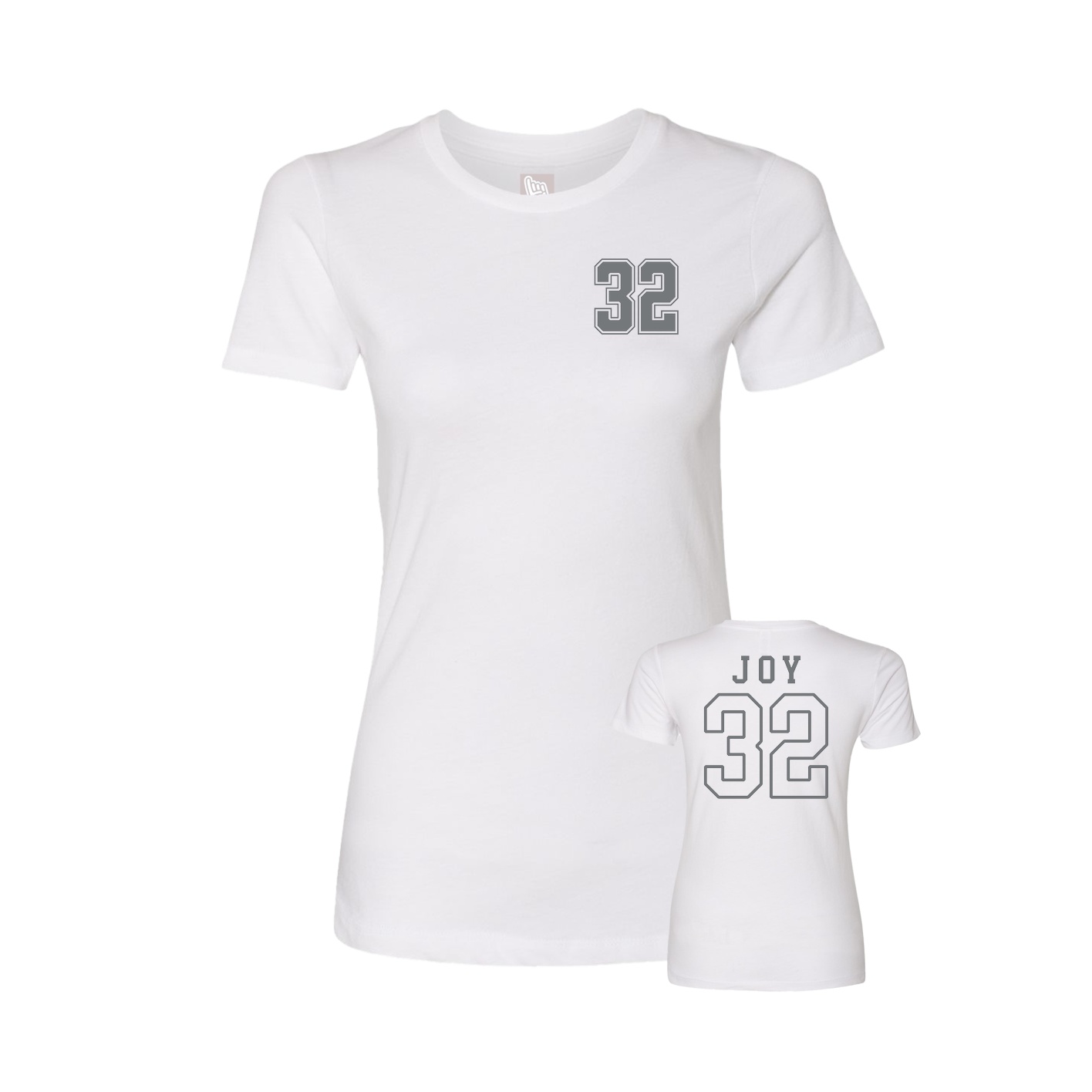Fitted Women's Tee — Chest Back in White