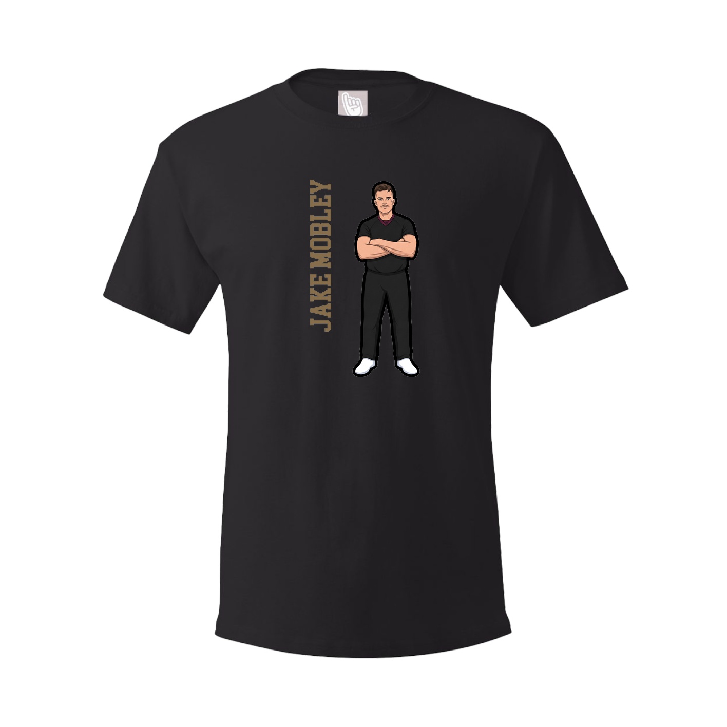 Youth Tee — Name Vertical in Black