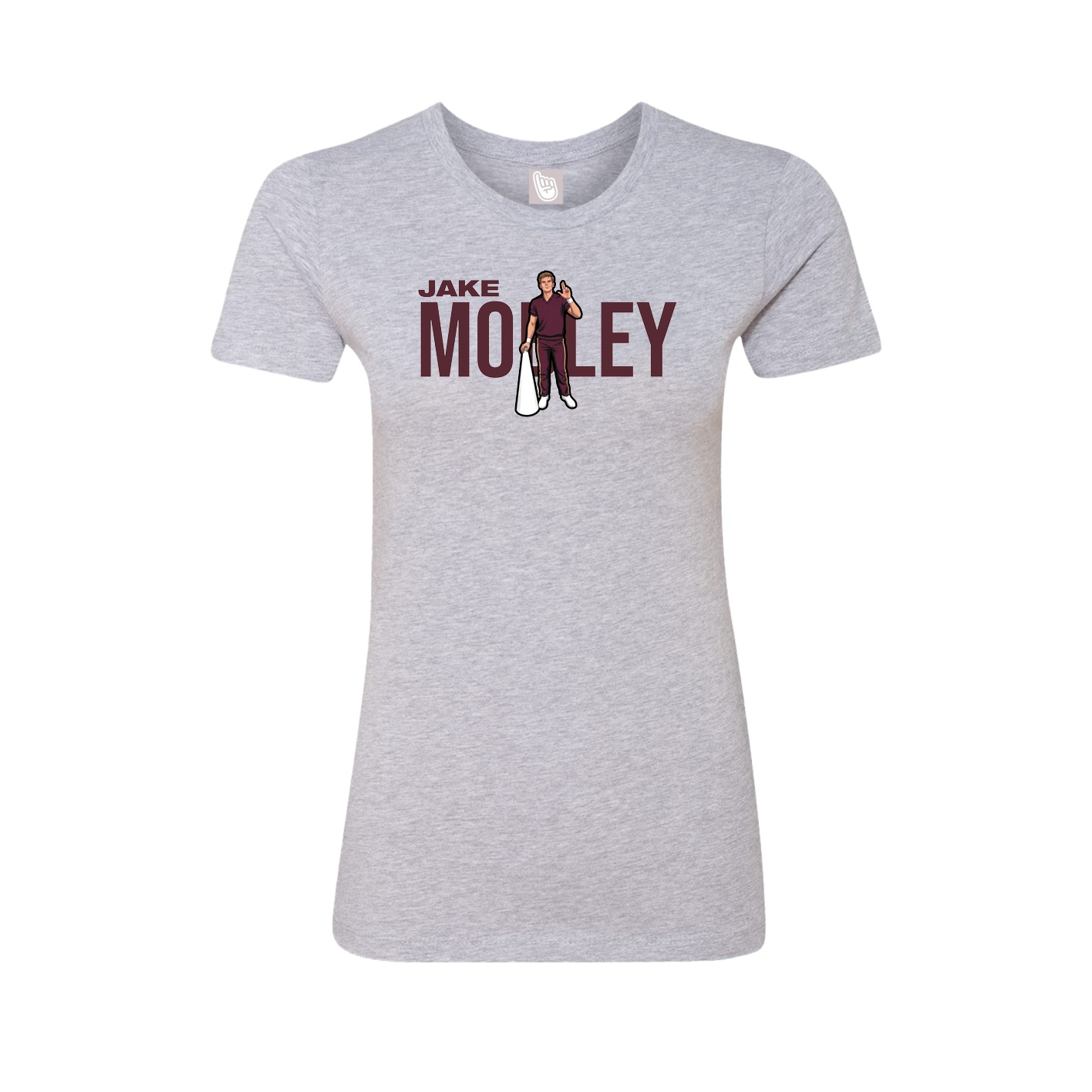 Fitted Women's Tee — Player Name in Grey