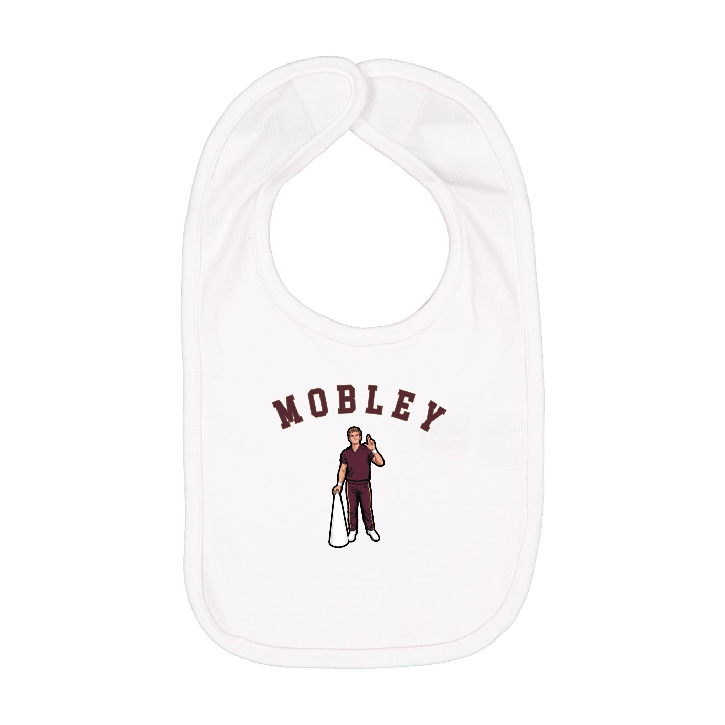 Infant Bib — Shirsey Arch in White