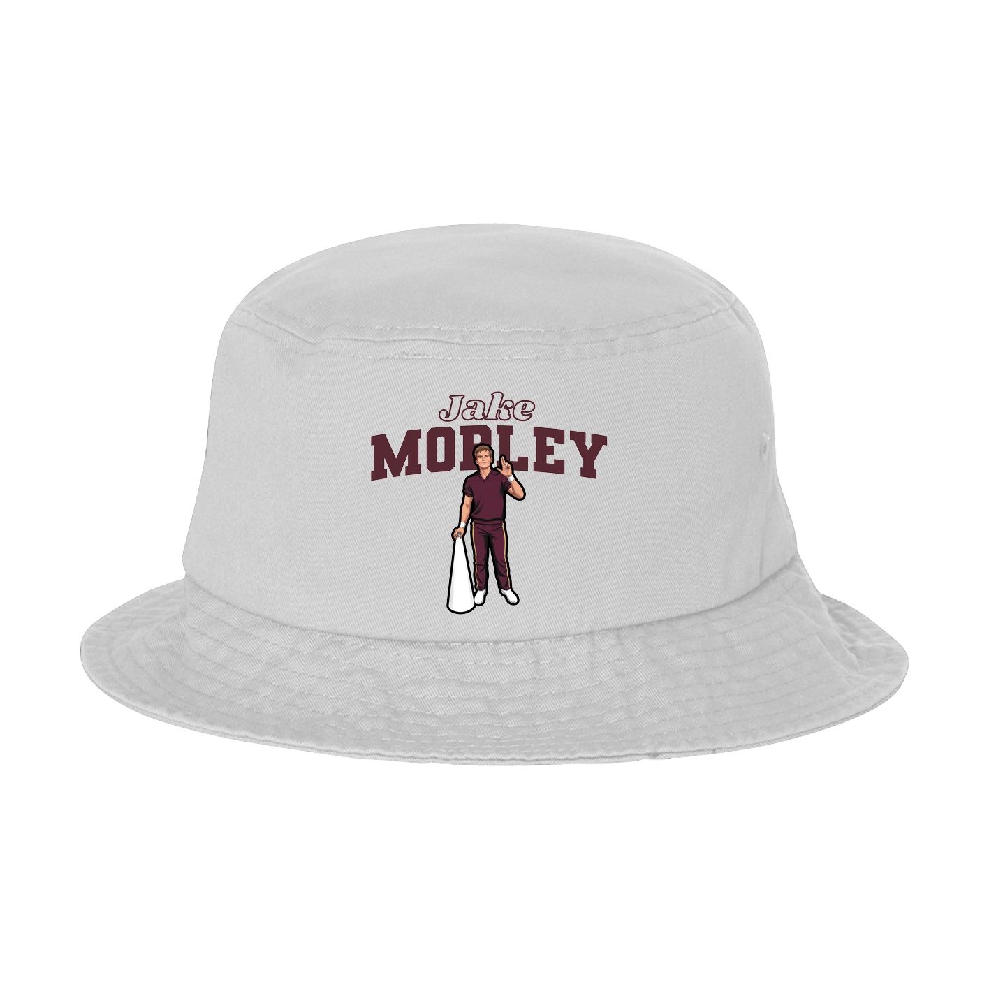 Bucket Cap — Name Arch in White