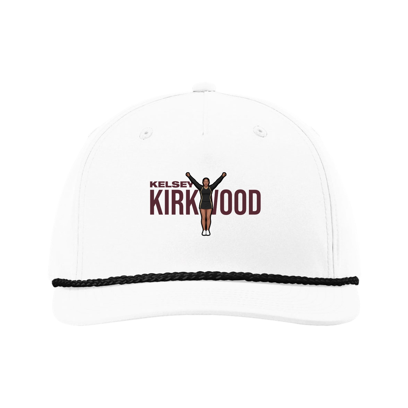 Five-Panel Classic Rope Cap — Player Name in White